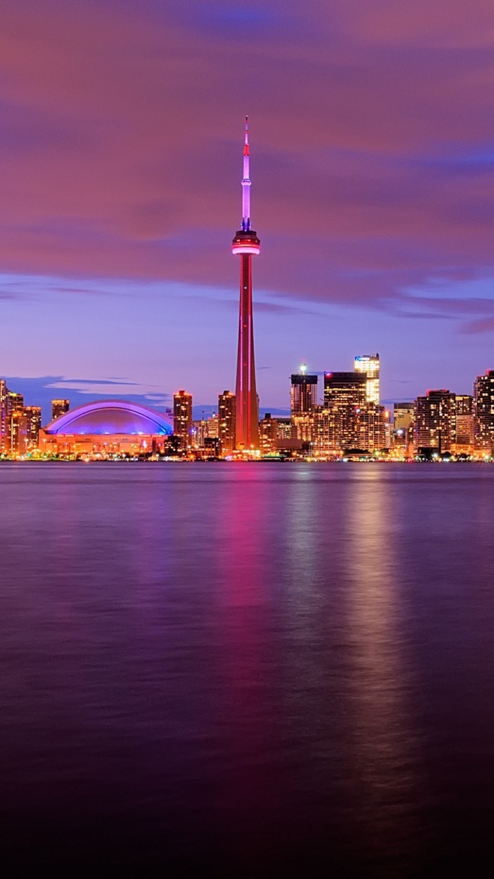 CN塔, 城市, 城市景观, 天际线, 里程碑 壁纸 720x1280 允许