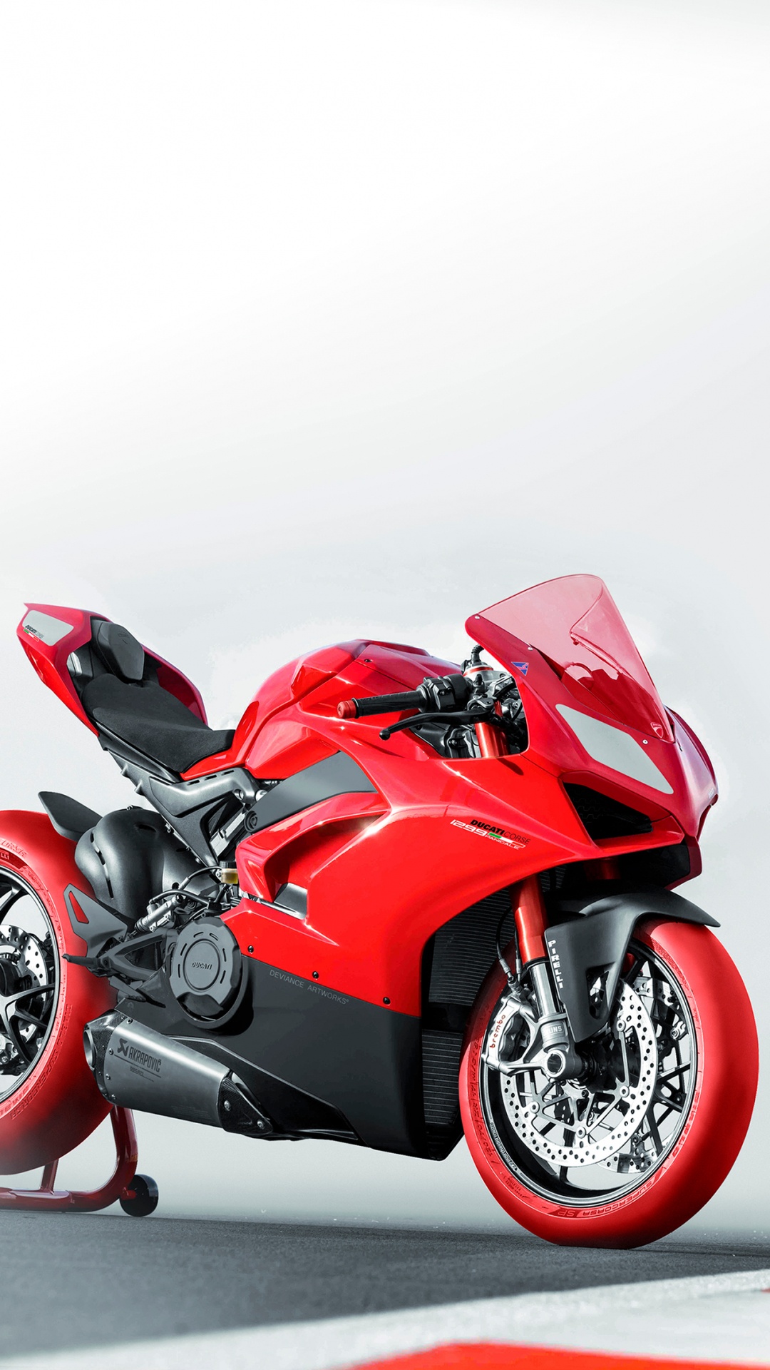 Red and Black Sports Bike. Wallpaper in 1080x1920 Resolution