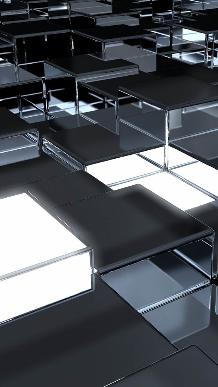 White and Black Building Interior. Wallpaper in 720x1280 Resolution