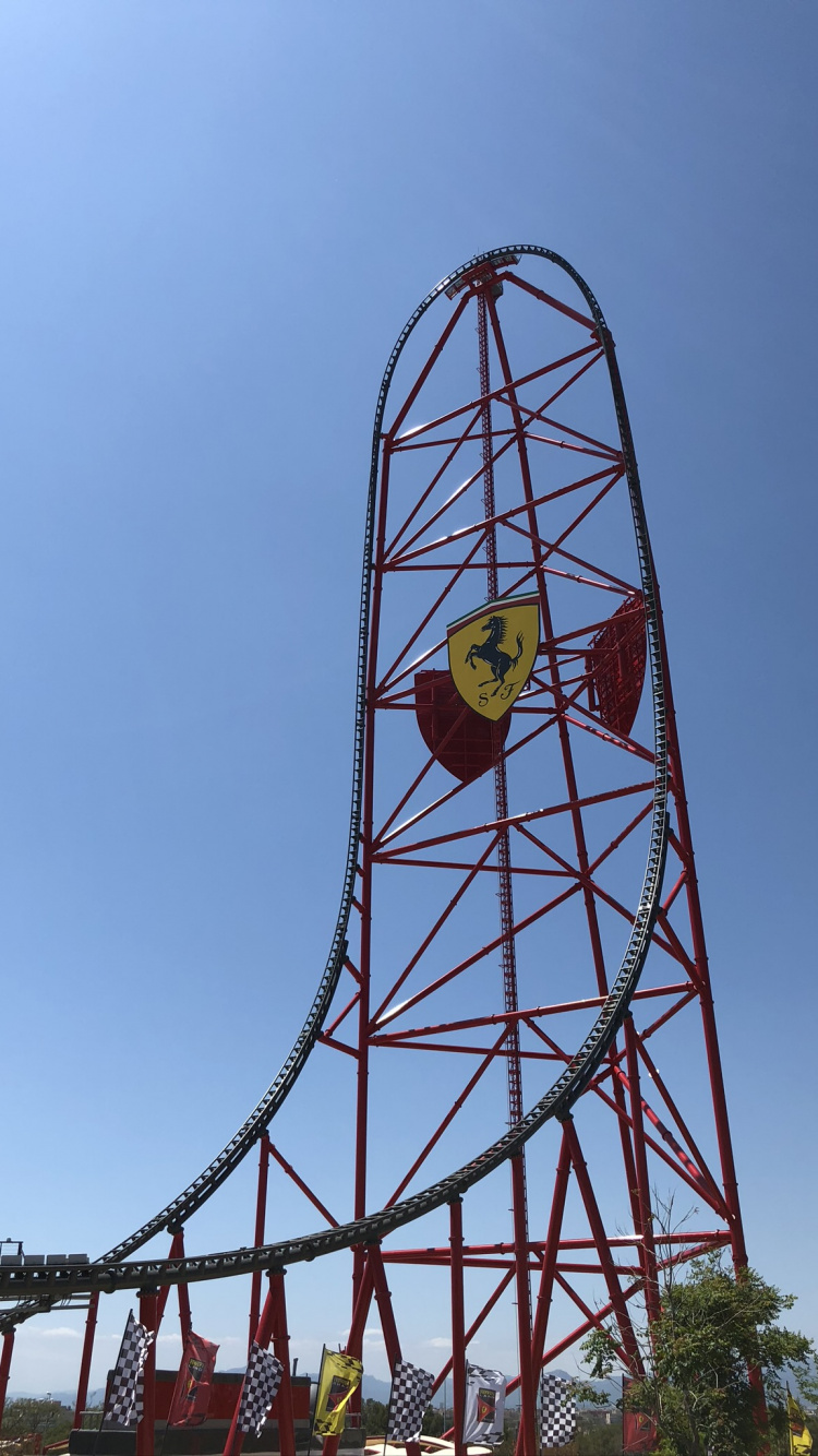 Roller Coaster, Ferris Wheel, Leisure, Landmark, Iron. Wallpaper in 750x1334 Resolution