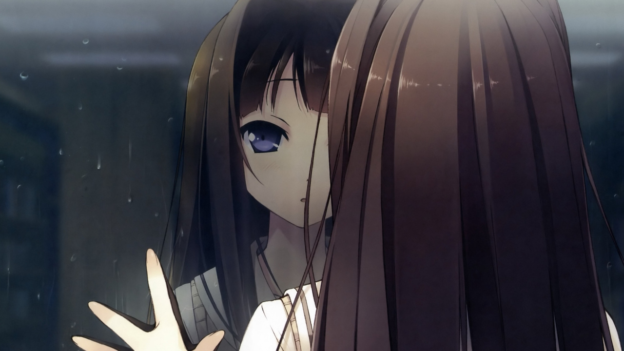 Black Haired Girl Anime Character. Wallpaper in 1280x720 Resolution