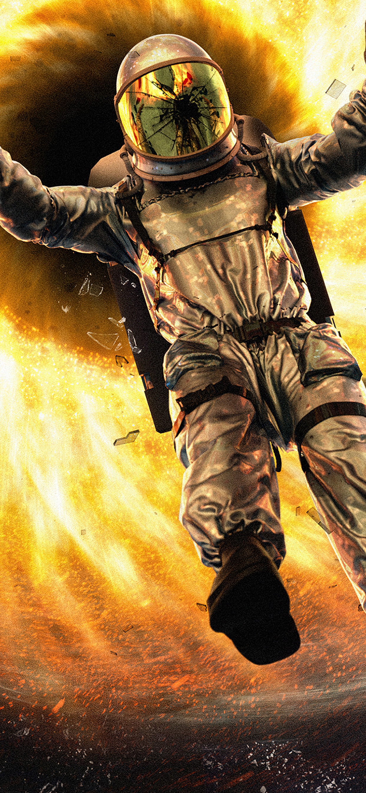 Astronaute Tombant Dans un Trou Noir, Trou Noir, Espace, Astronaute, Trou. Wallpaper in 1242x2688 Resolution