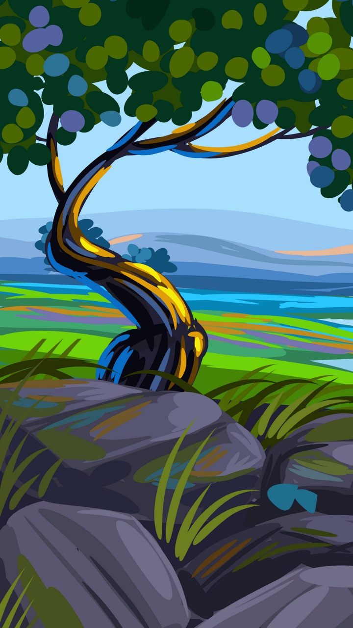 Illustration, Vektor-Grafiken, Visual Arts, Zeichnung, Malerei. Wallpaper in 720x1280 Resolution