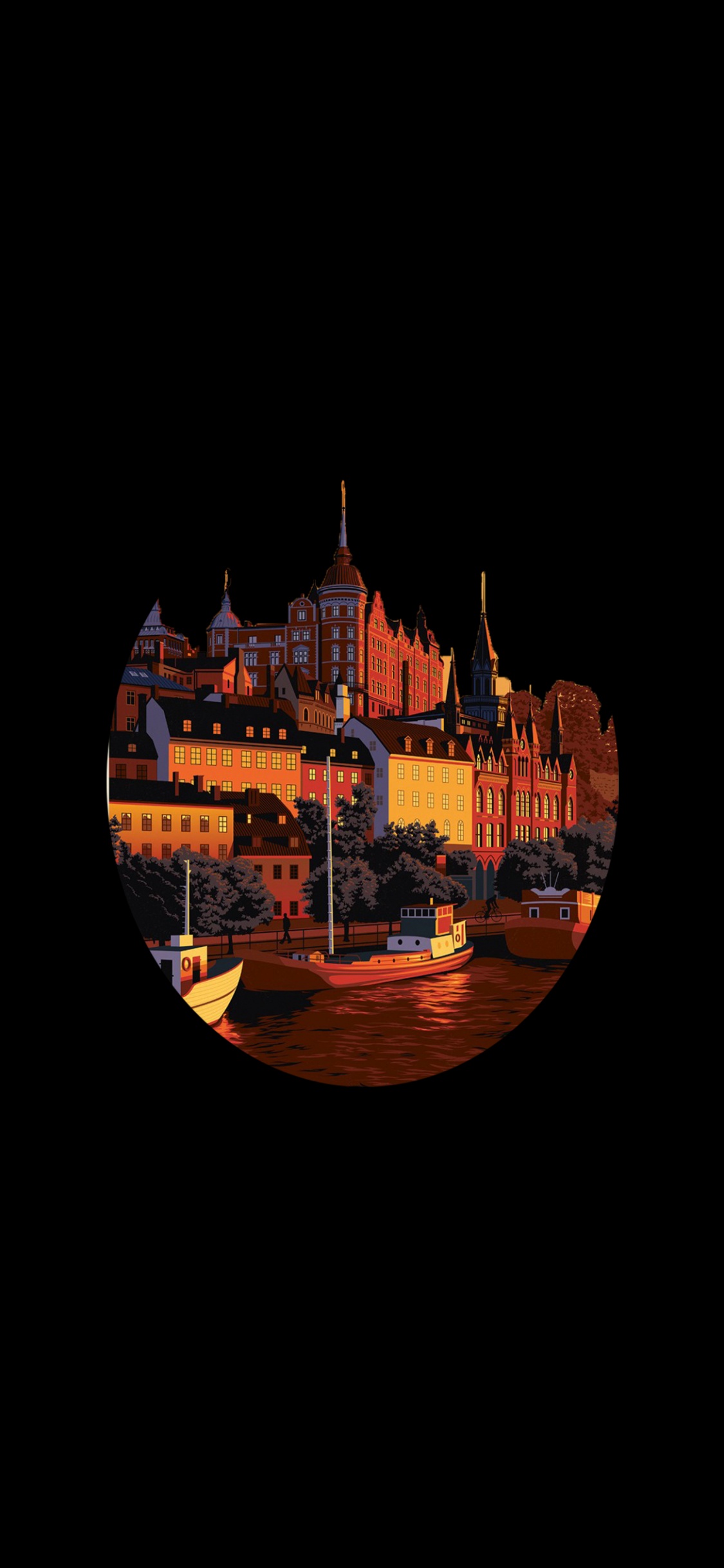 Amoled, OLED, Reflection, Huawei Mate 20, Smartphone. Wallpaper in 1125x2436 Resolution