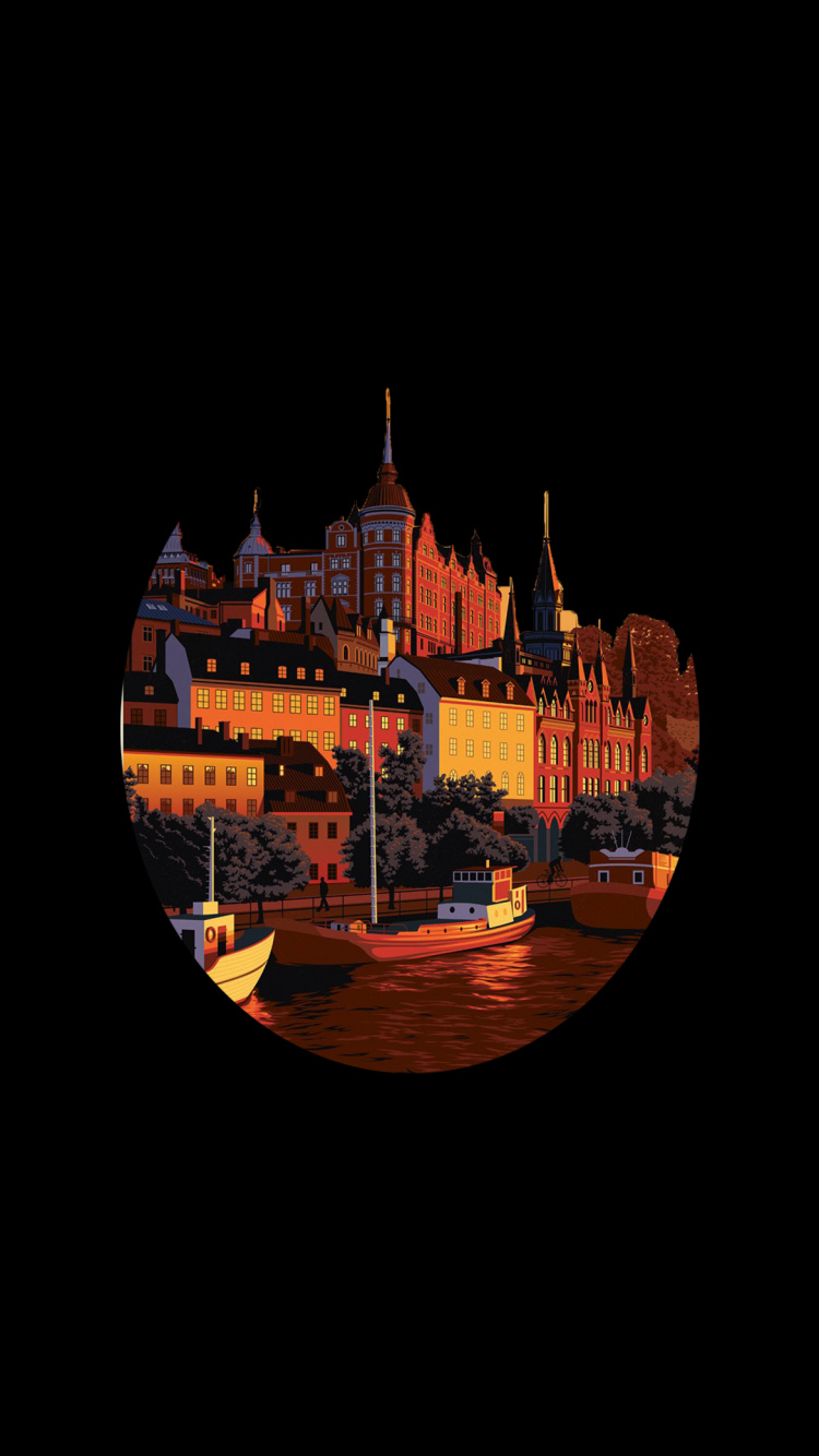 Amoled, OLED, Reflection, Huawei Mate 20, Smartphone. Wallpaper in 750x1334 Resolution