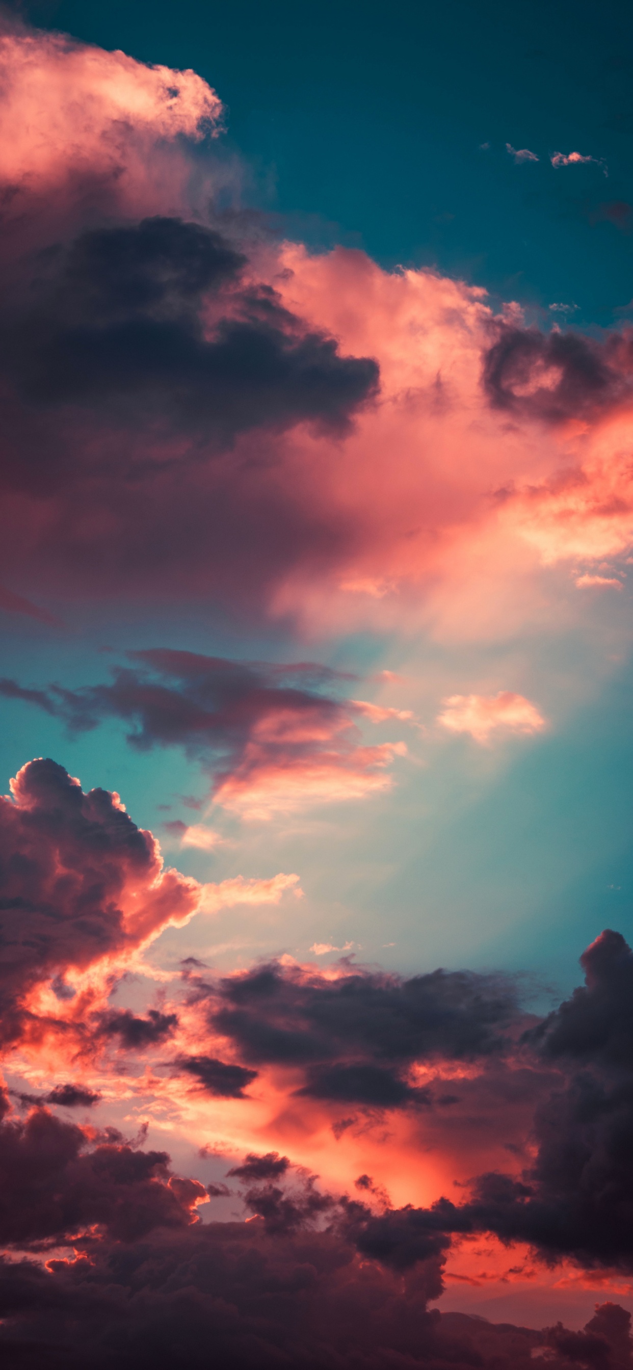 Esthétique, Atmosphère, Afterglow, Azure, Orange. Wallpaper in 1242x2688 Resolution