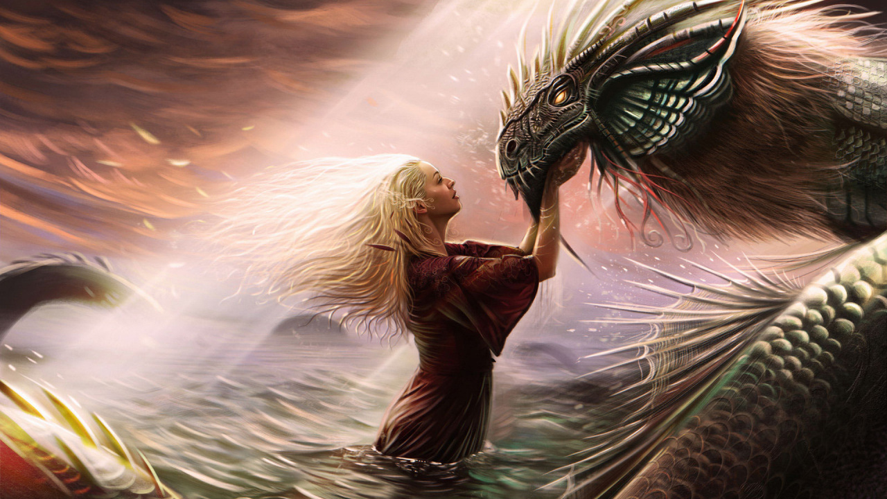 Woman in Black Dress With Wings Painting. Wallpaper in 1280x720 Resolution