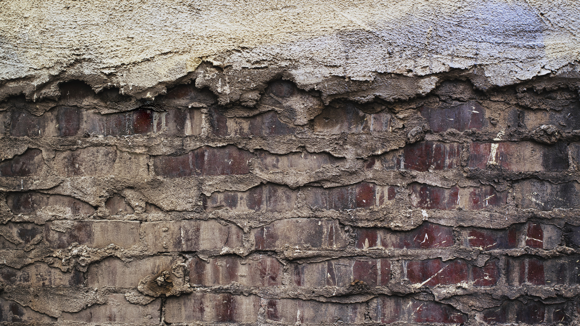 Braune Und Graue Backsteinmauer. Wallpaper in 1920x1080 Resolution