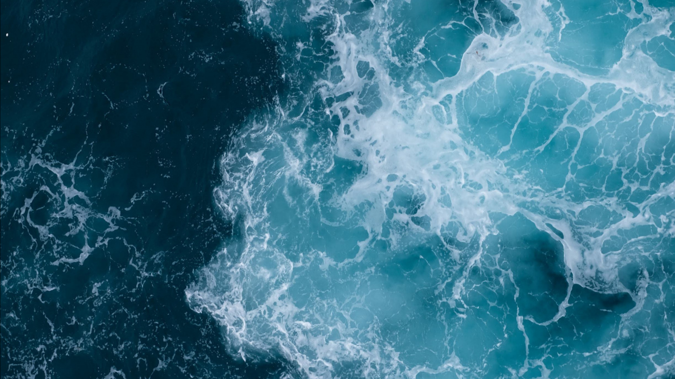 Sea, Ocean, Water, Liquid, Azure. Wallpaper in 1366x768 Resolution