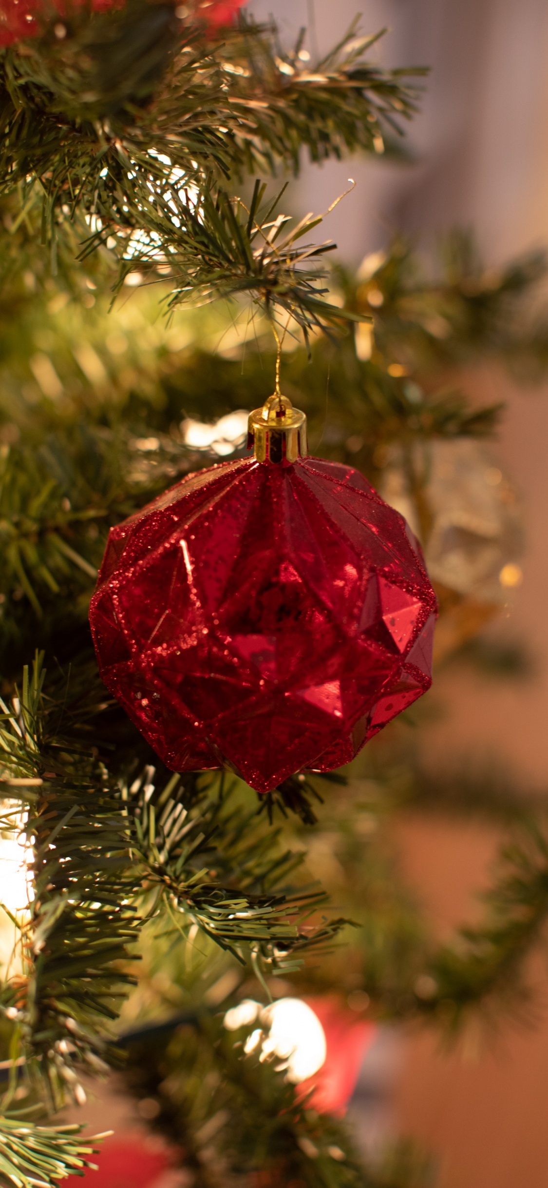 圣诞节那天, 圣诞树, 假日, 圣诞节的装饰品, 新的一年 壁纸 1125x2436 允许