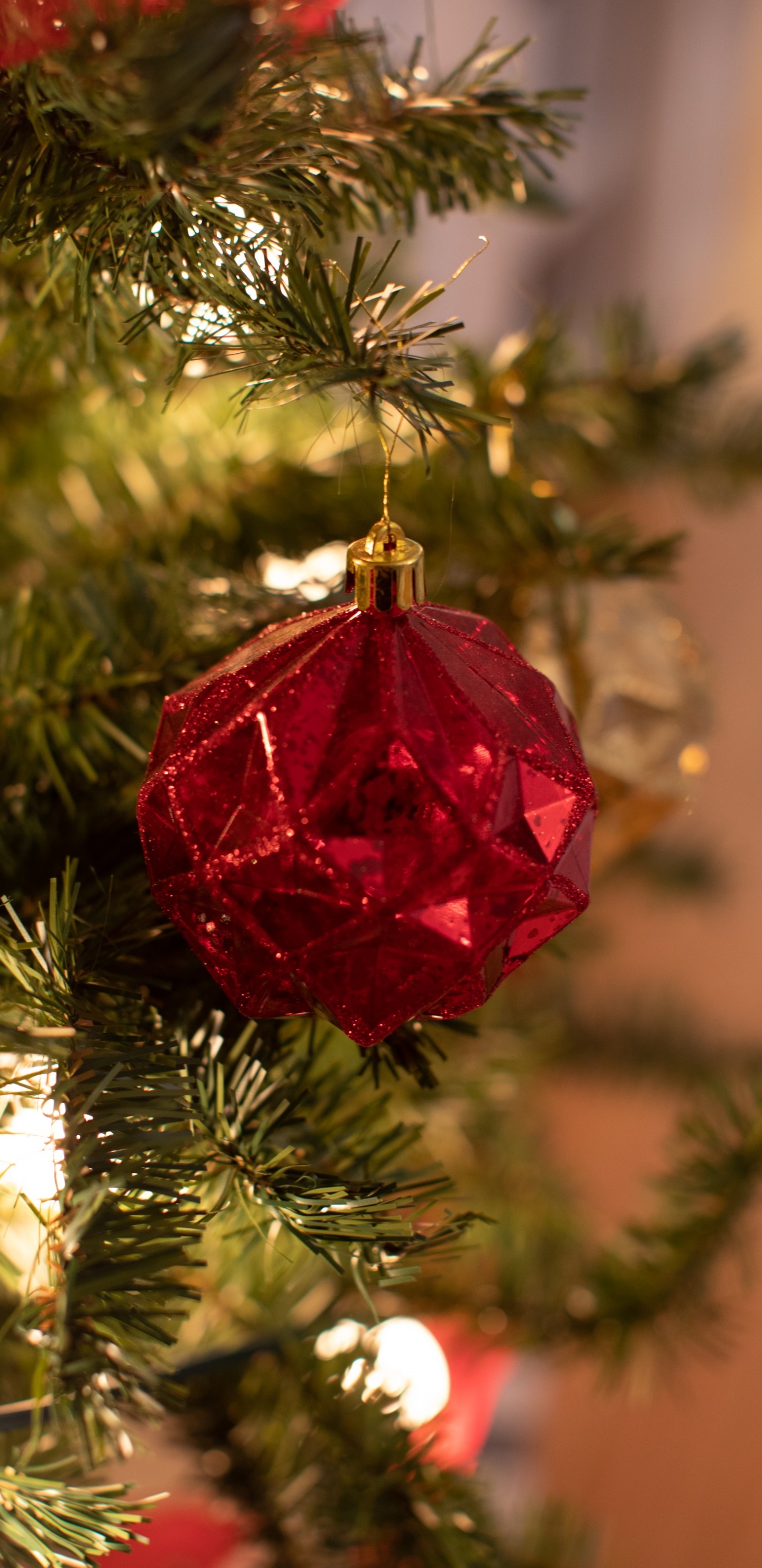 圣诞节那天, 圣诞树, 假日, 圣诞节的装饰品, 新的一年 壁纸 1440x2960 允许