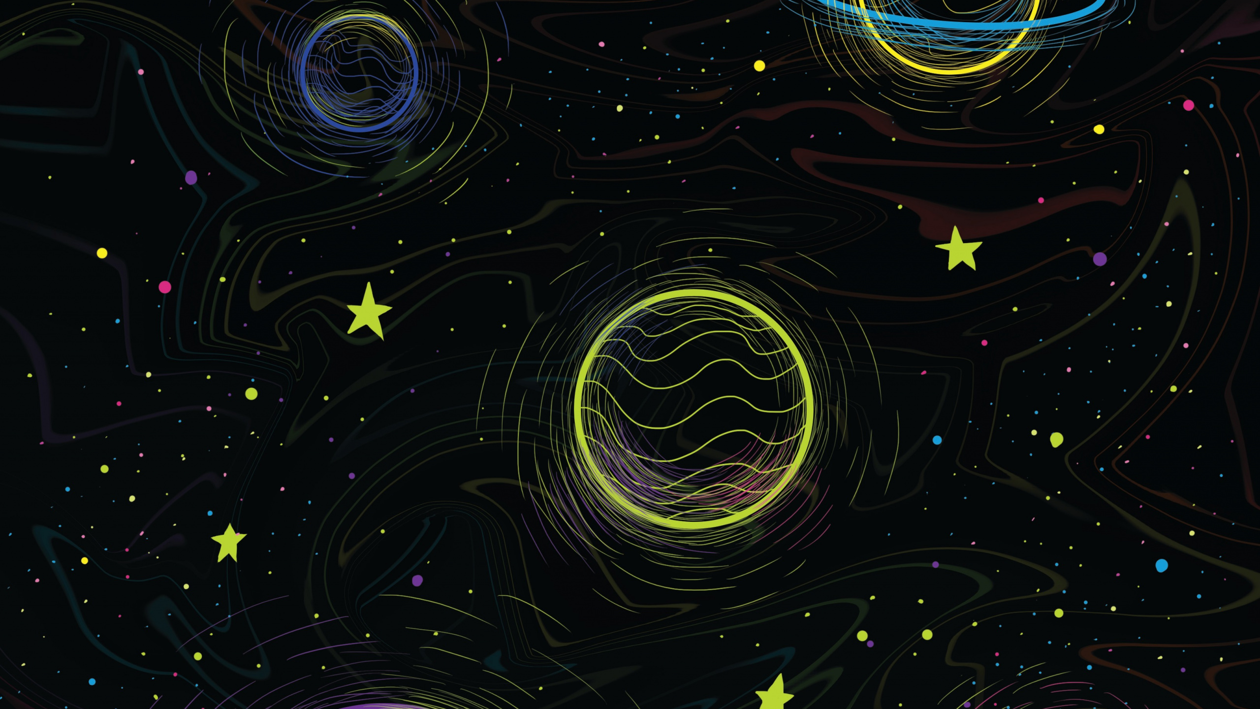 Light, Black, Astronomical Object, Art, Line. Wallpaper in 2560x1440 Resolution