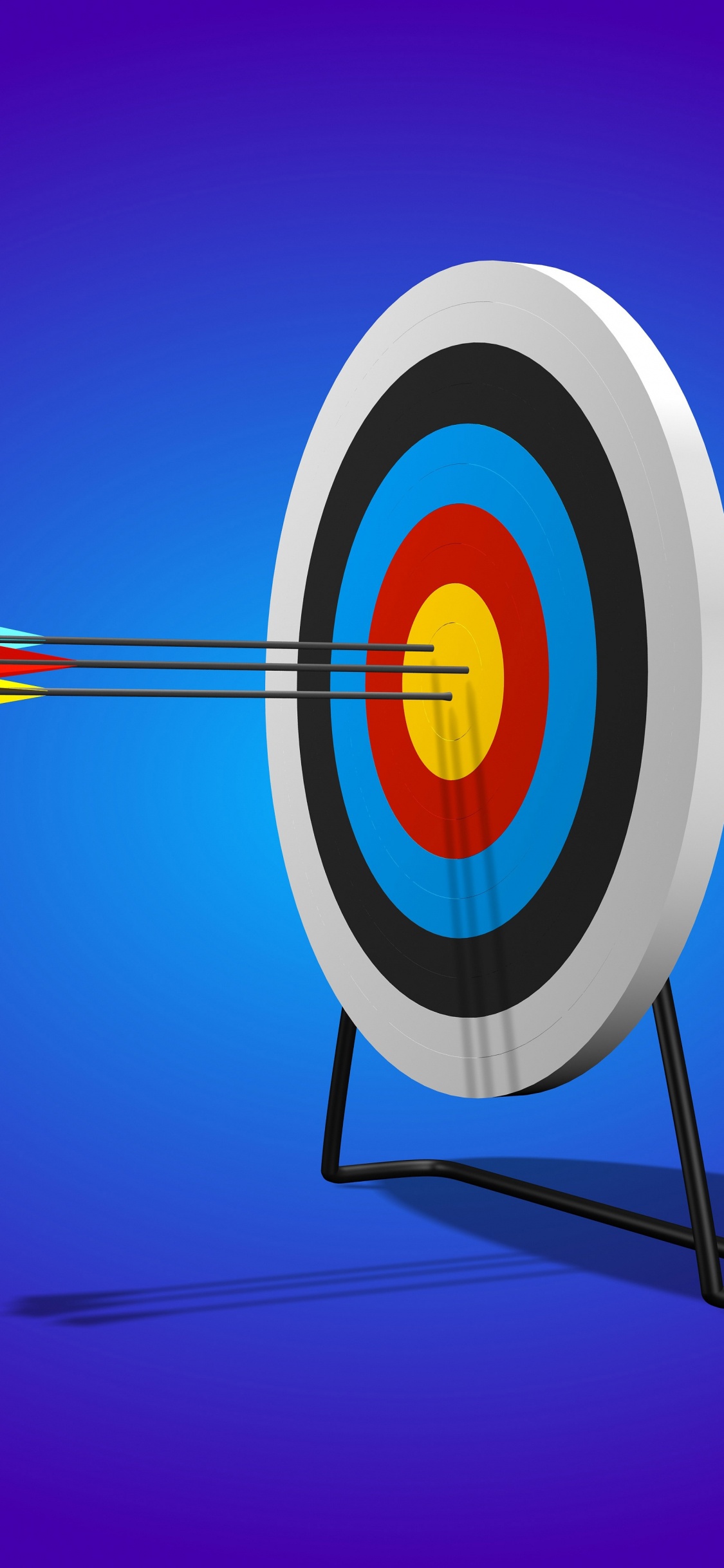 Round White and Blue Logo. Wallpaper in 1125x2436 Resolution