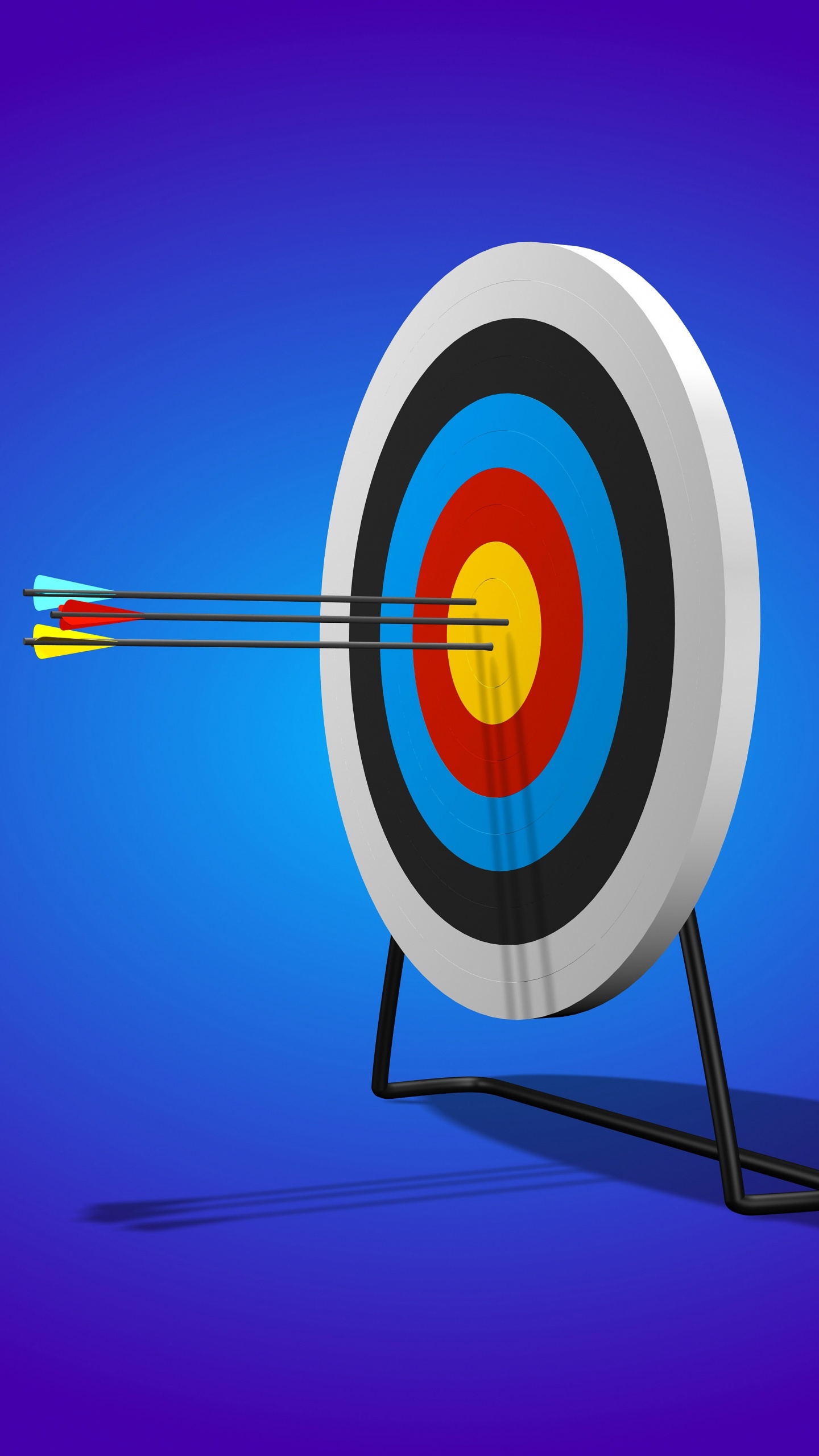 Rundes Weißes Und Blaues Logo. Wallpaper in 1440x2560 Resolution