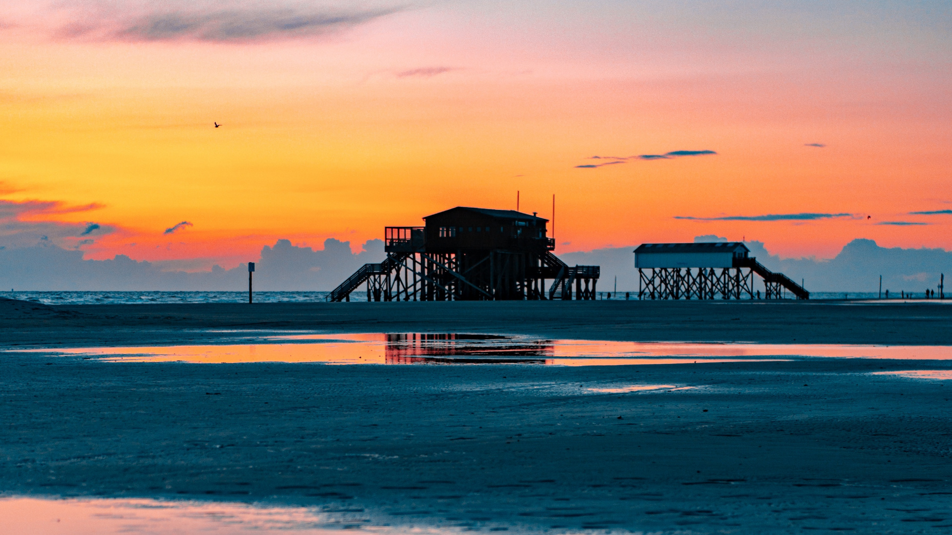 大海, 人体内的水, 海洋, 地平线, 反射 壁纸 1920x1080 允许
