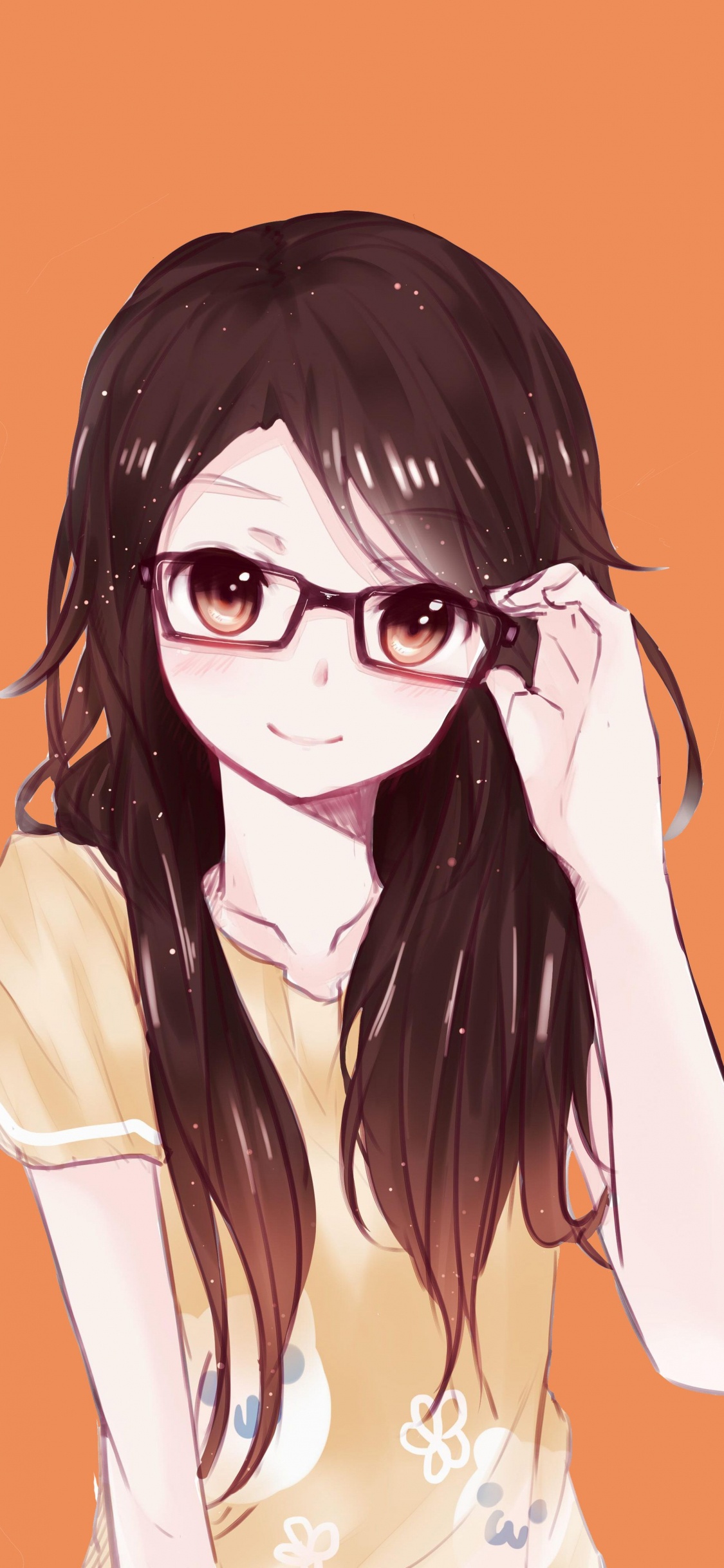 Mujer en Blanco y Negro Camisa de Manga Larga Ilustración. Wallpaper in 1125x2436 Resolution