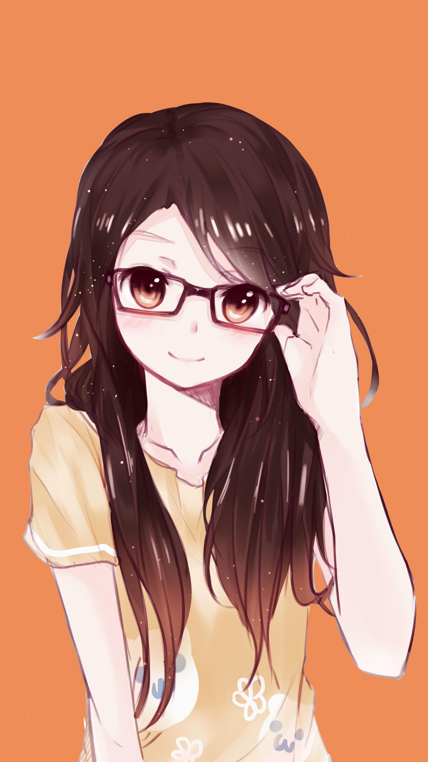 Mujer en Blanco y Negro Camisa de Manga Larga Ilustración. Wallpaper in 1440x2560 Resolution