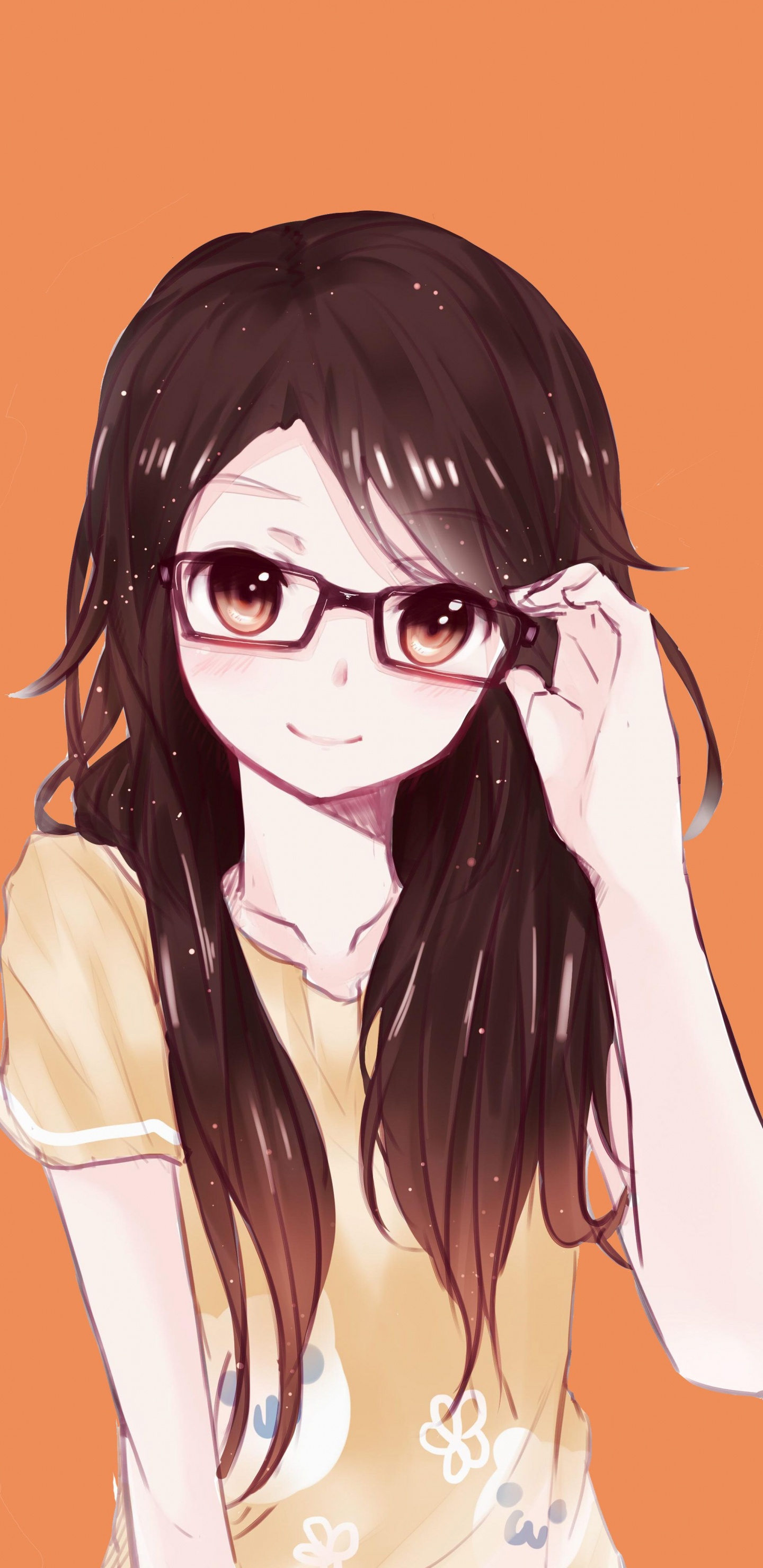 Mujer en Blanco y Negro Camisa de Manga Larga Ilustración. Wallpaper in 1440x2960 Resolution