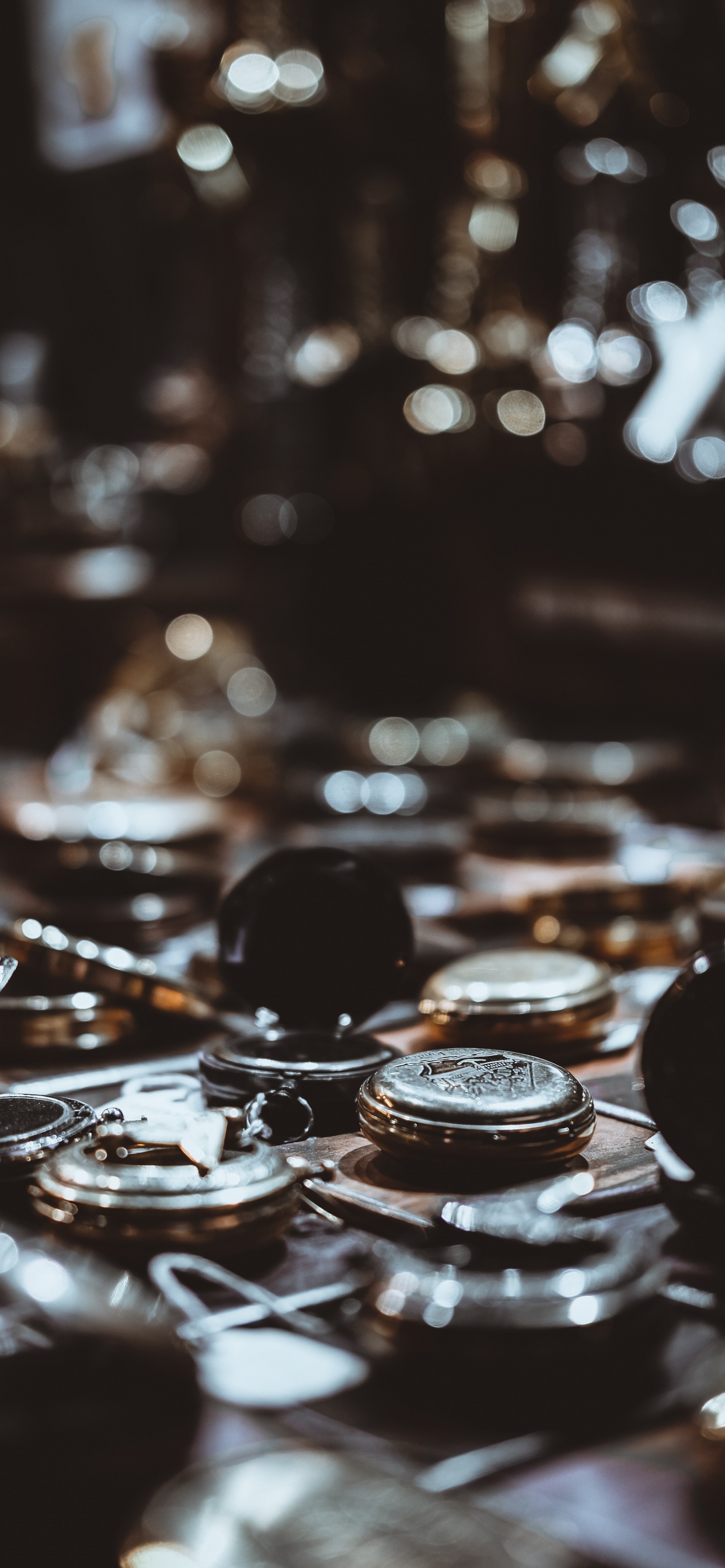 Silver Round Coins on Table. Wallpaper in 1242x2688 Resolution