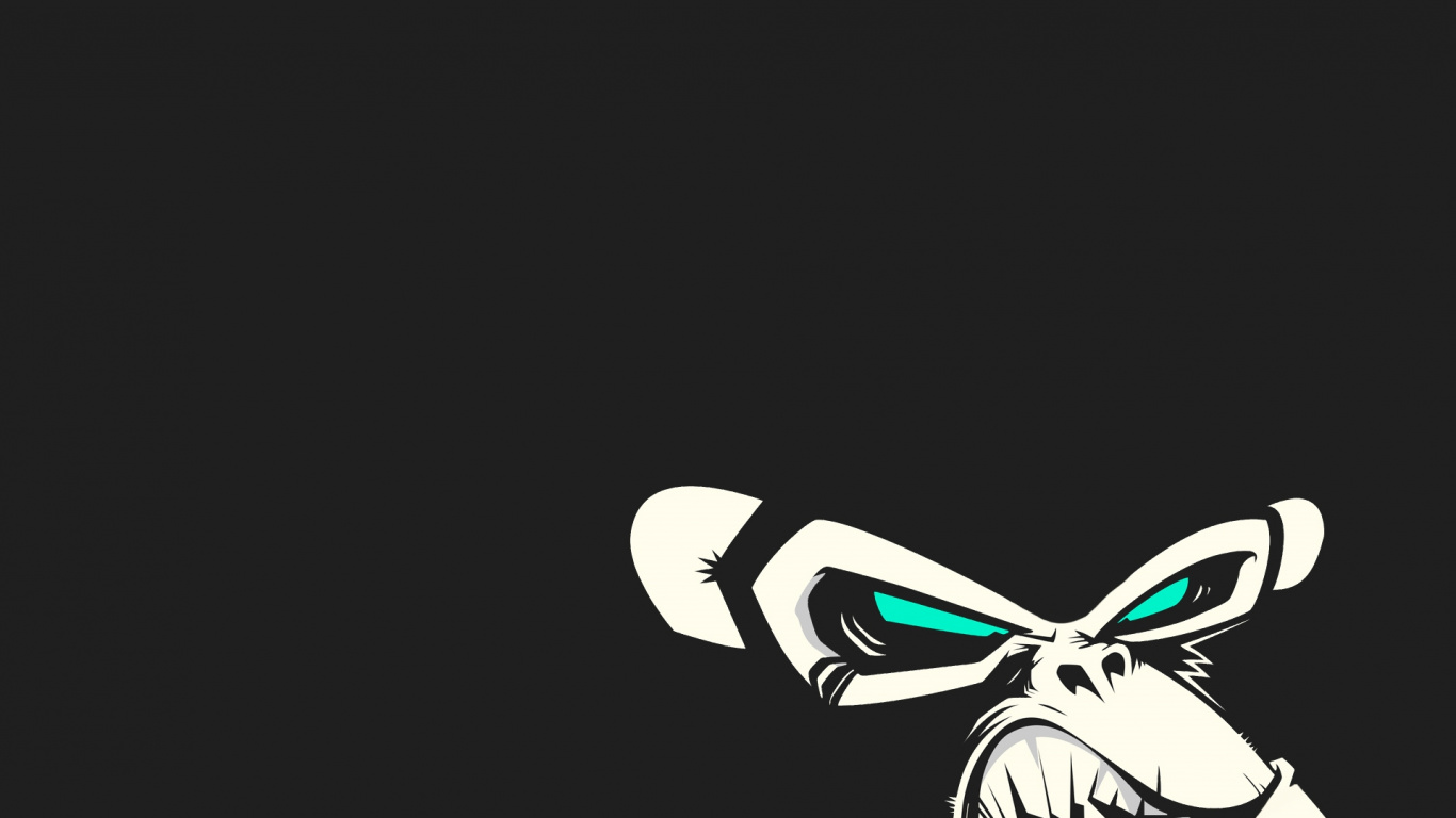 Schwarz-Weiß-Schmetterlingsillustration. Wallpaper in 1366x768 Resolution