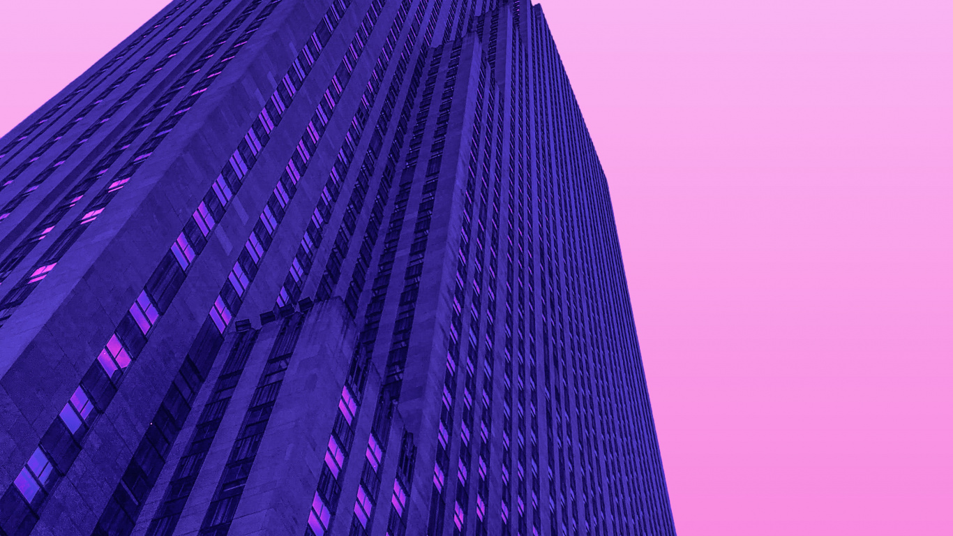 Schwarz-graues Hochhaus. Wallpaper in 1366x768 Resolution