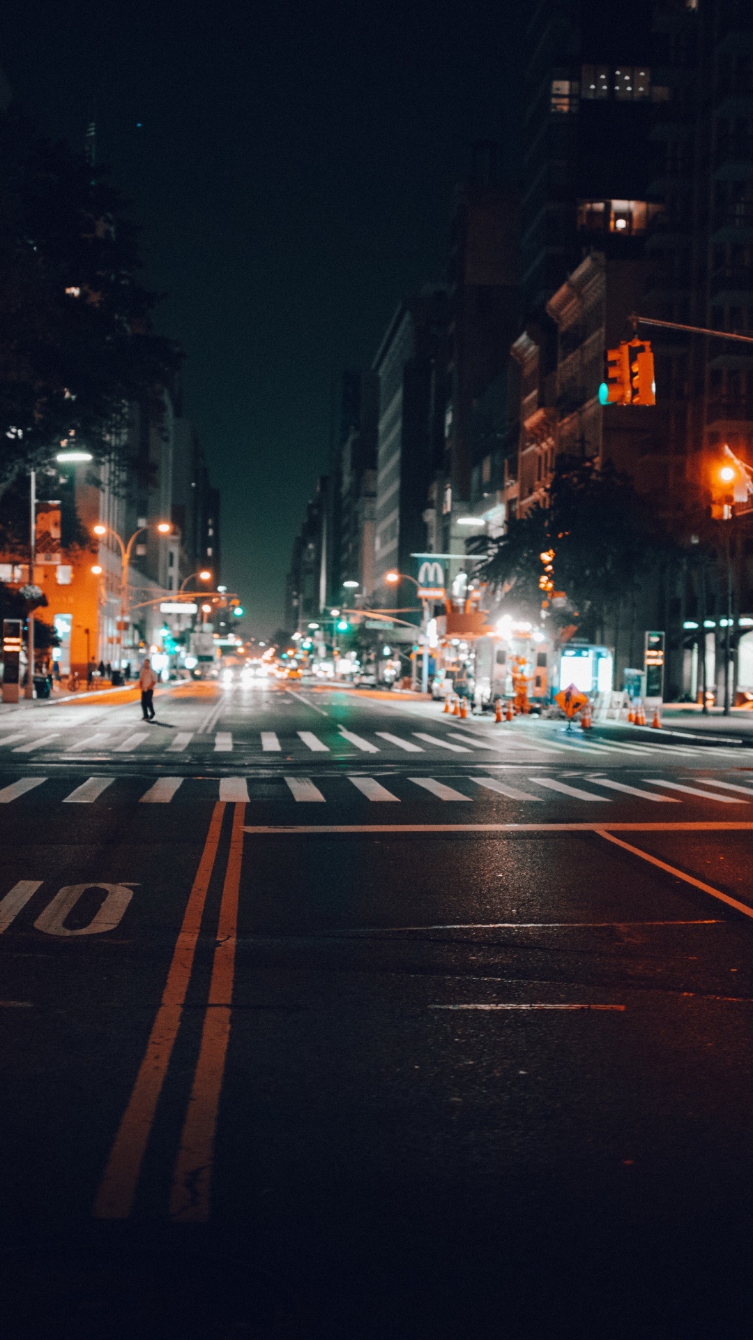 Rue Vide de la Ville la Nuit, Rue, Nuit, Route, New York. Wallpaper in 1080x1920 Resolution