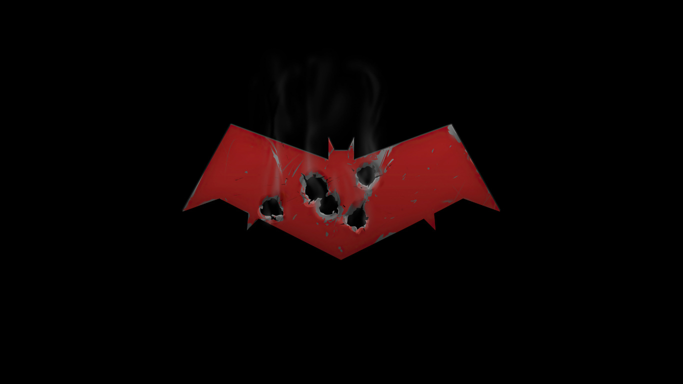 Batman, Capucha Roja, Jason Todd, Gráficos, Logotipo. Wallpaper in 1366x768 Resolution