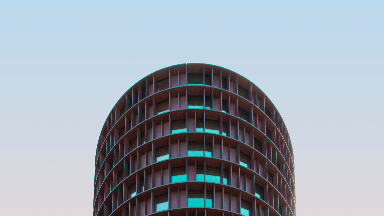 Bâtiment Rond Gris et Noir. Wallpaper in 1280x720 Resolution