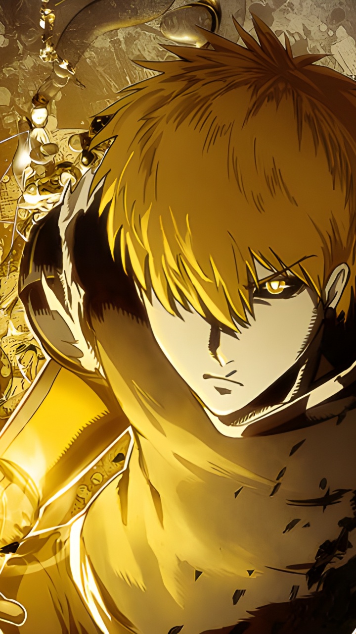 Anime, Genos, Un Golpe De Hombre, Saitama, Arte Animado. Wallpaper in 720x1280 Resolution