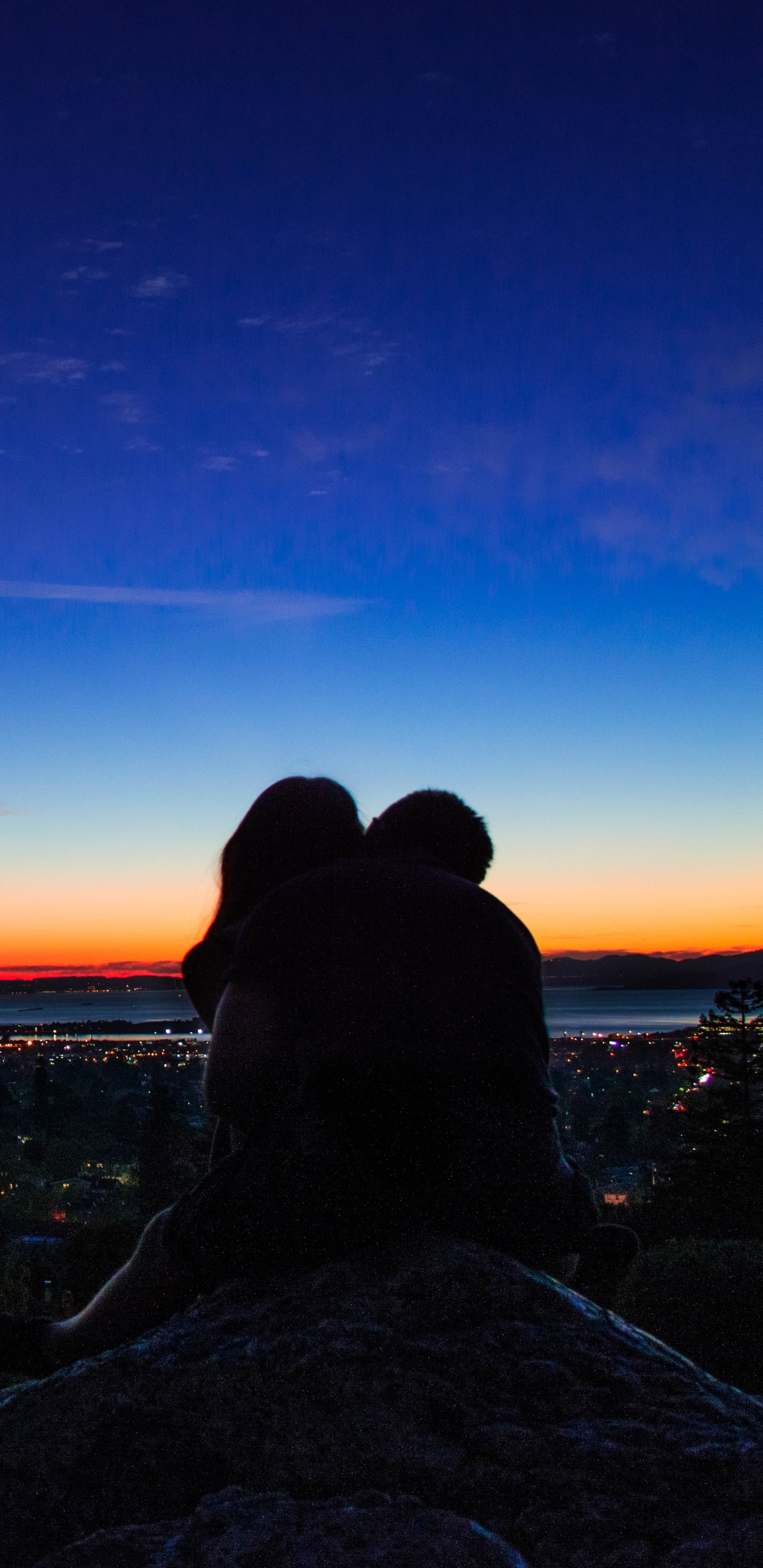 Kiss, Romance, Horizon, Blue, Cloud. Wallpaper in 1440x2960 Resolution