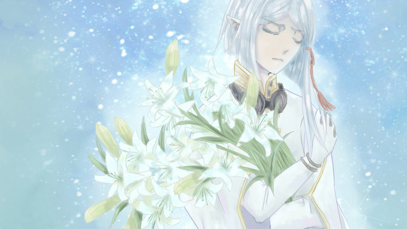 Personnage D'anime Masculin Aux Cheveux Blancs. Wallpaper in 1366x768 Resolution