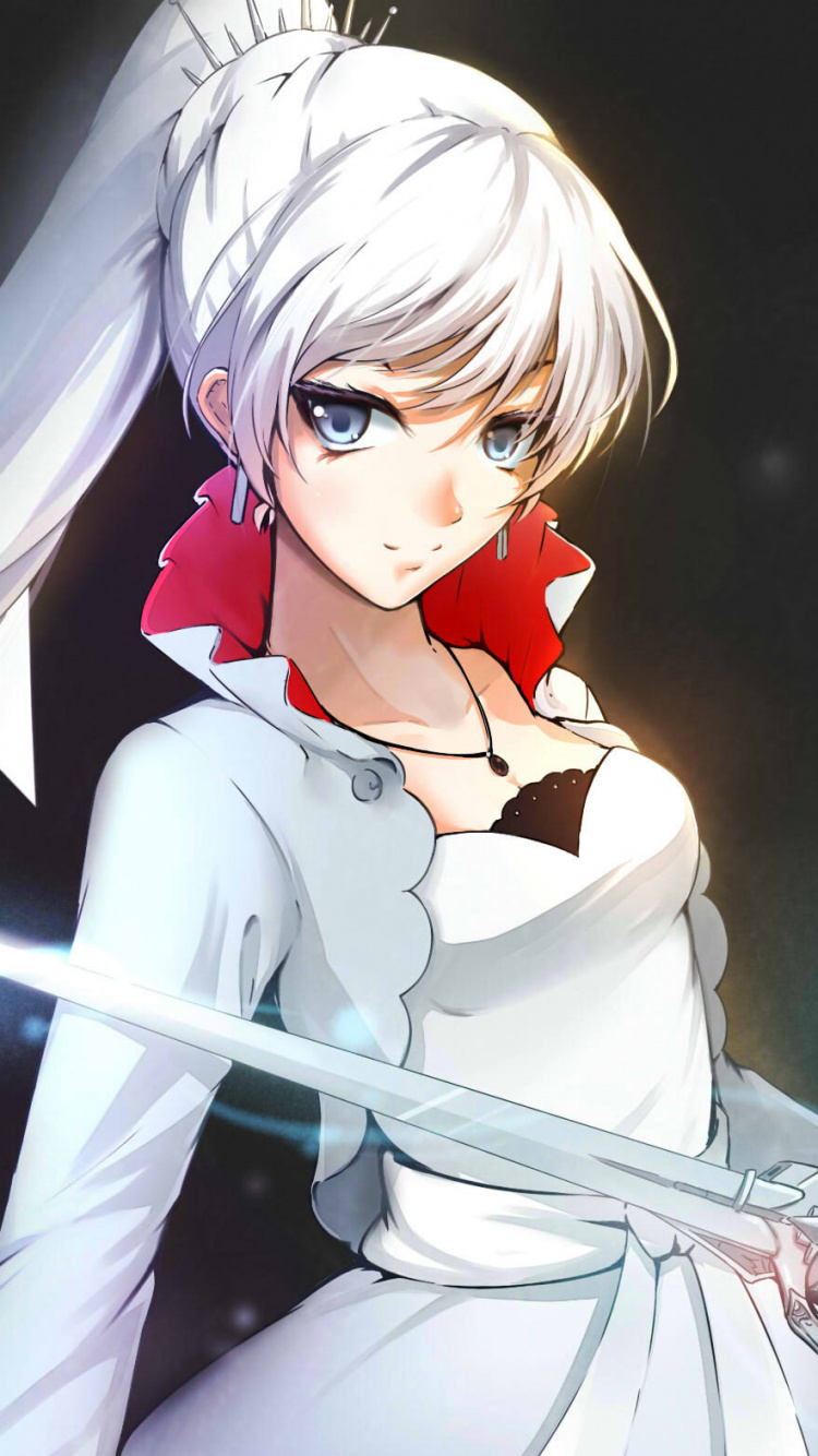 Frau im Weißen Blazer Anime-Charakter. Wallpaper in 750x1334 Resolution