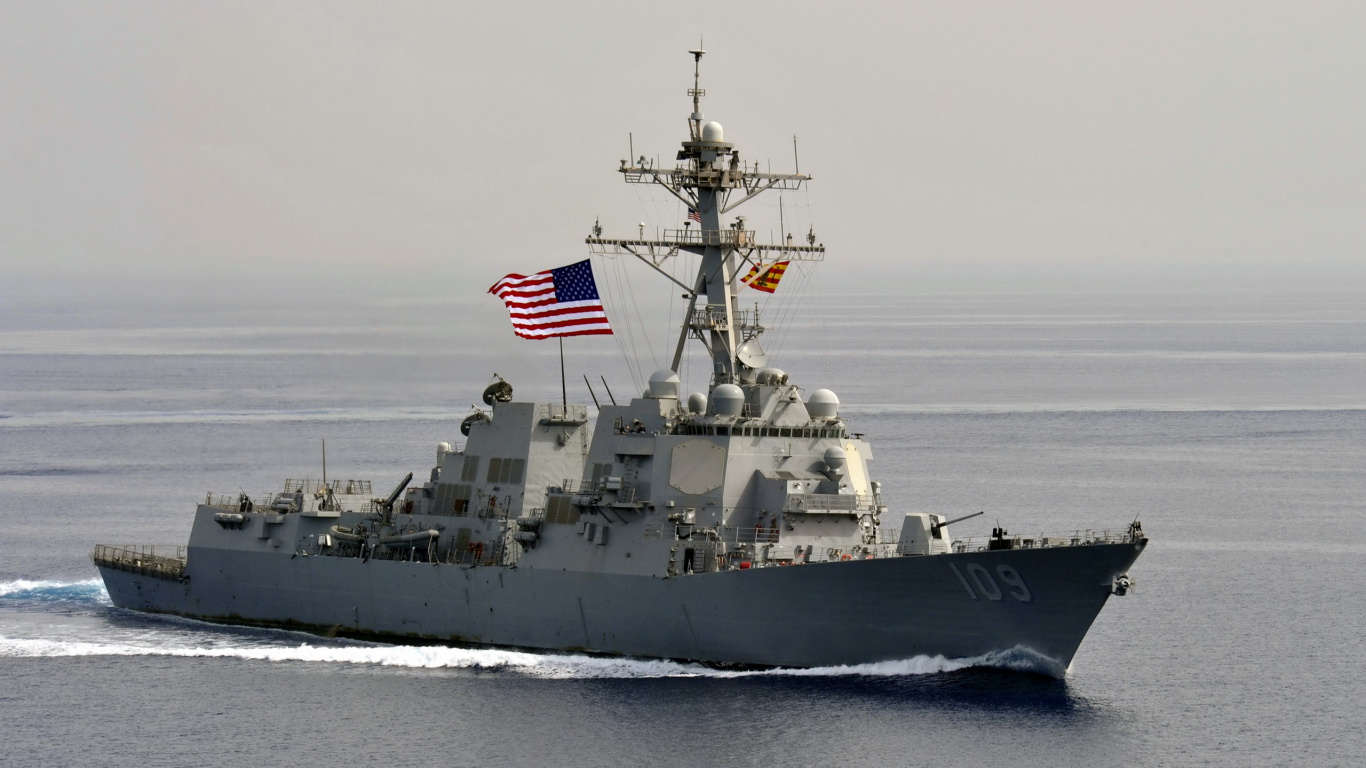 United States Navy, Zerst, Kriegsschiff, Uss Jason Dunham, Marine. Wallpaper in 1366x768 Resolution