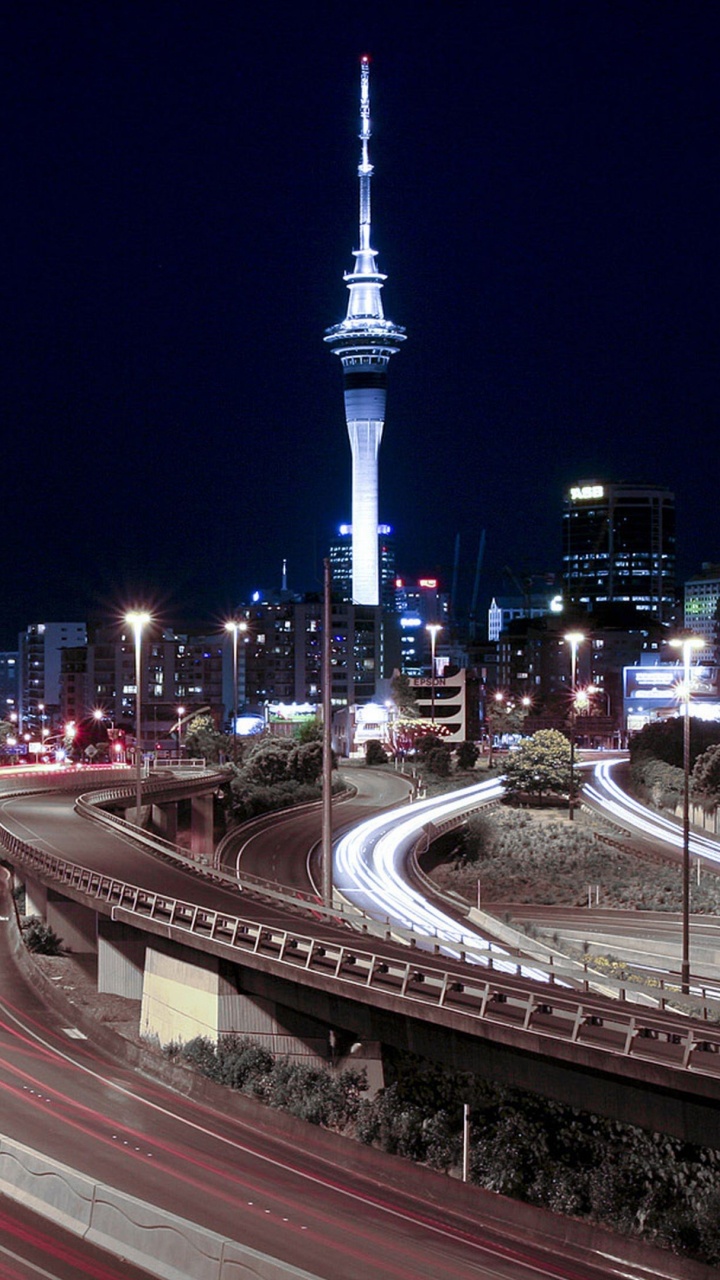 Time Lapse Photography of City During Night Time. Wallpaper in 720x1280 Resolution