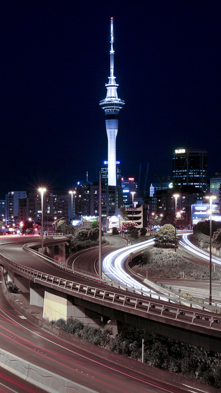 Time Lapse Photography of City During Night Time. Wallpaper in 750x1334 Resolution