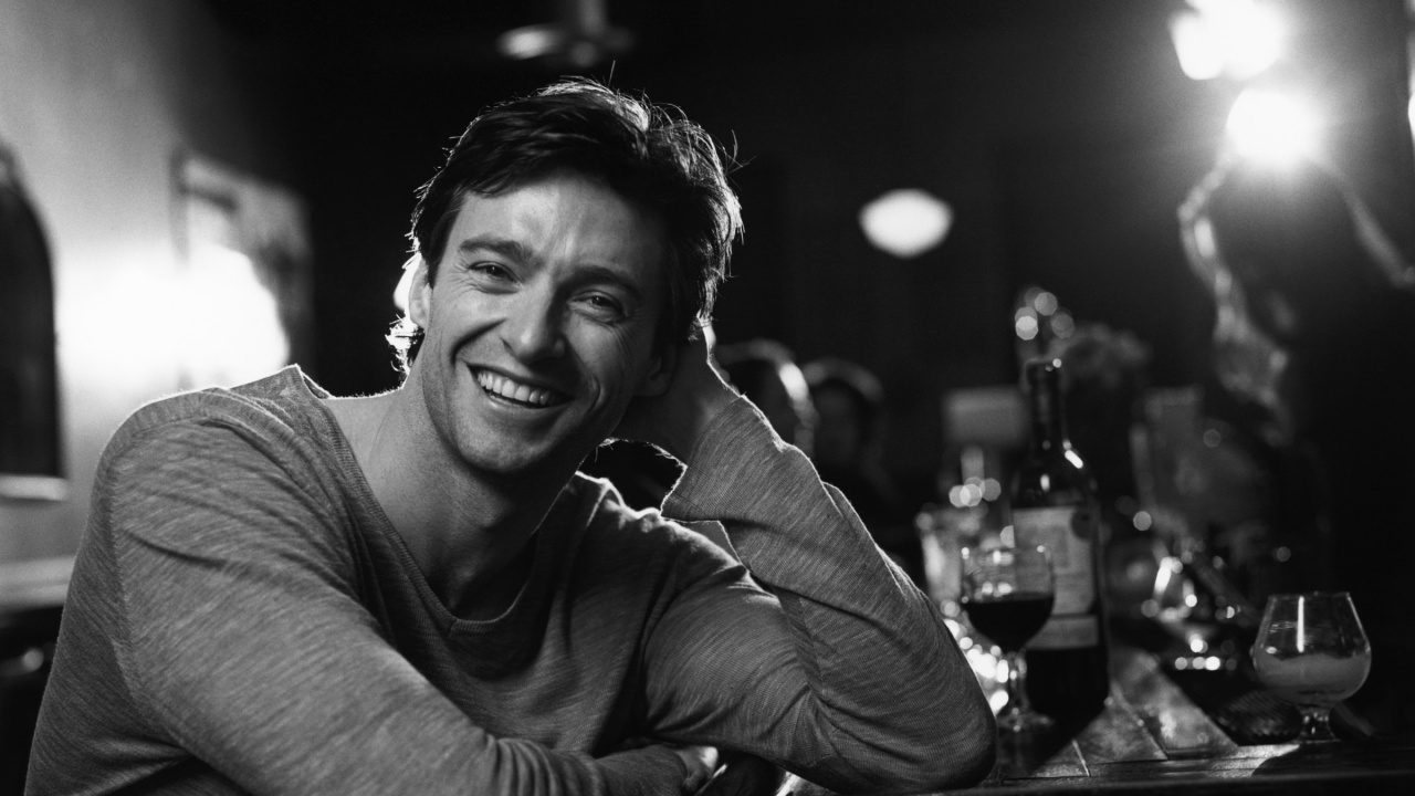 Hugh Jackman, en Blanco y Negro, Negro, Monocromo, el Artista de Música. Wallpaper in 1280x720 Resolution