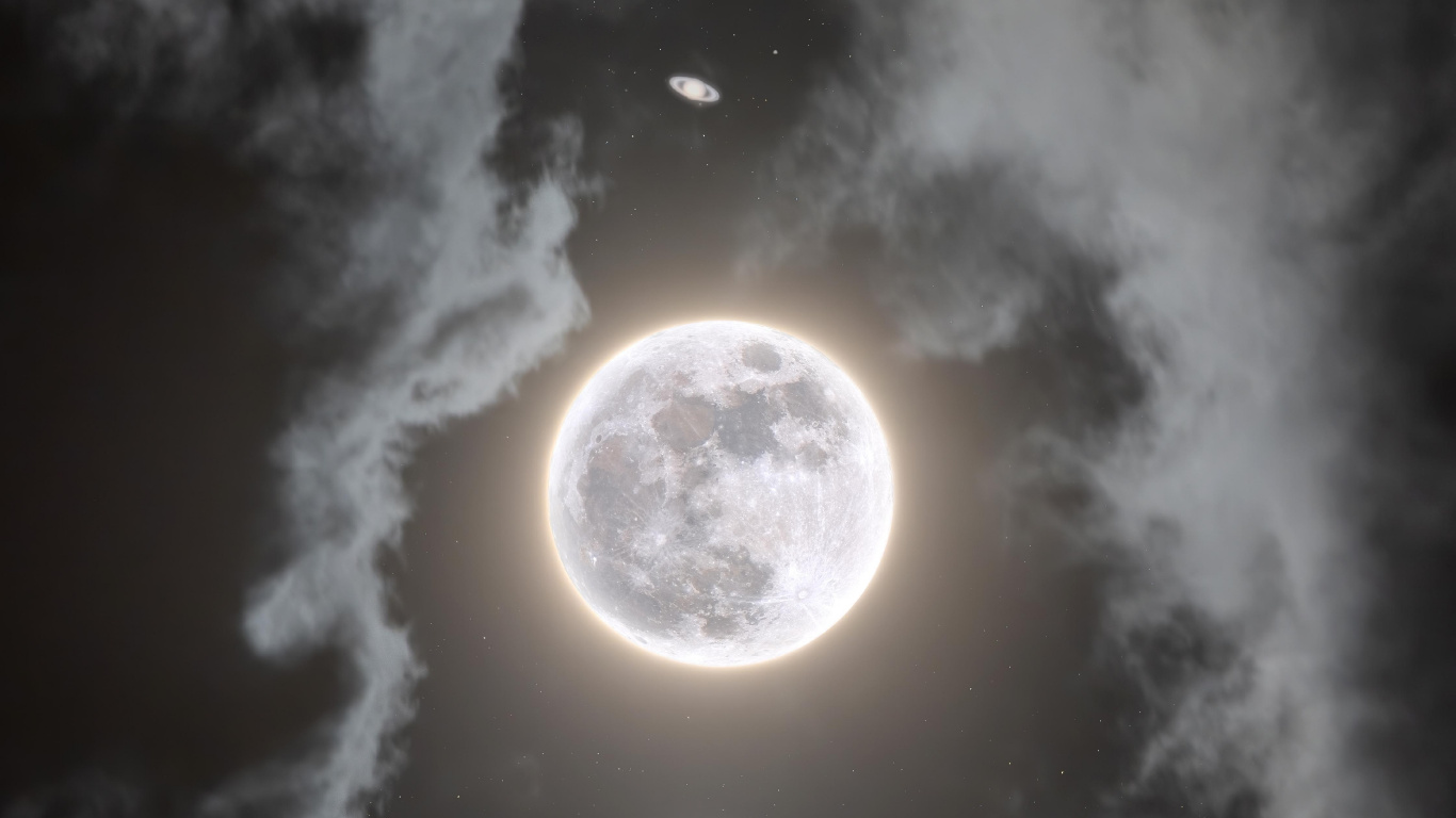 Luna Llena, Luna, Gran Conjunción, Enero de 2020 Eclipse Lunar, Luna Nueva. Wallpaper in 1366x768 Resolution