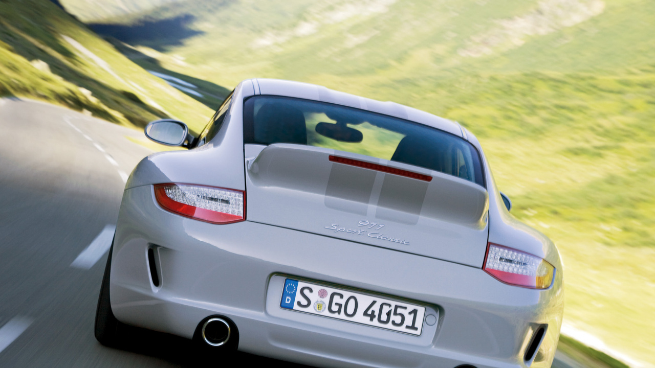 White Porsche 911 on Road During Daytime. Wallpaper in 1280x720 Resolution