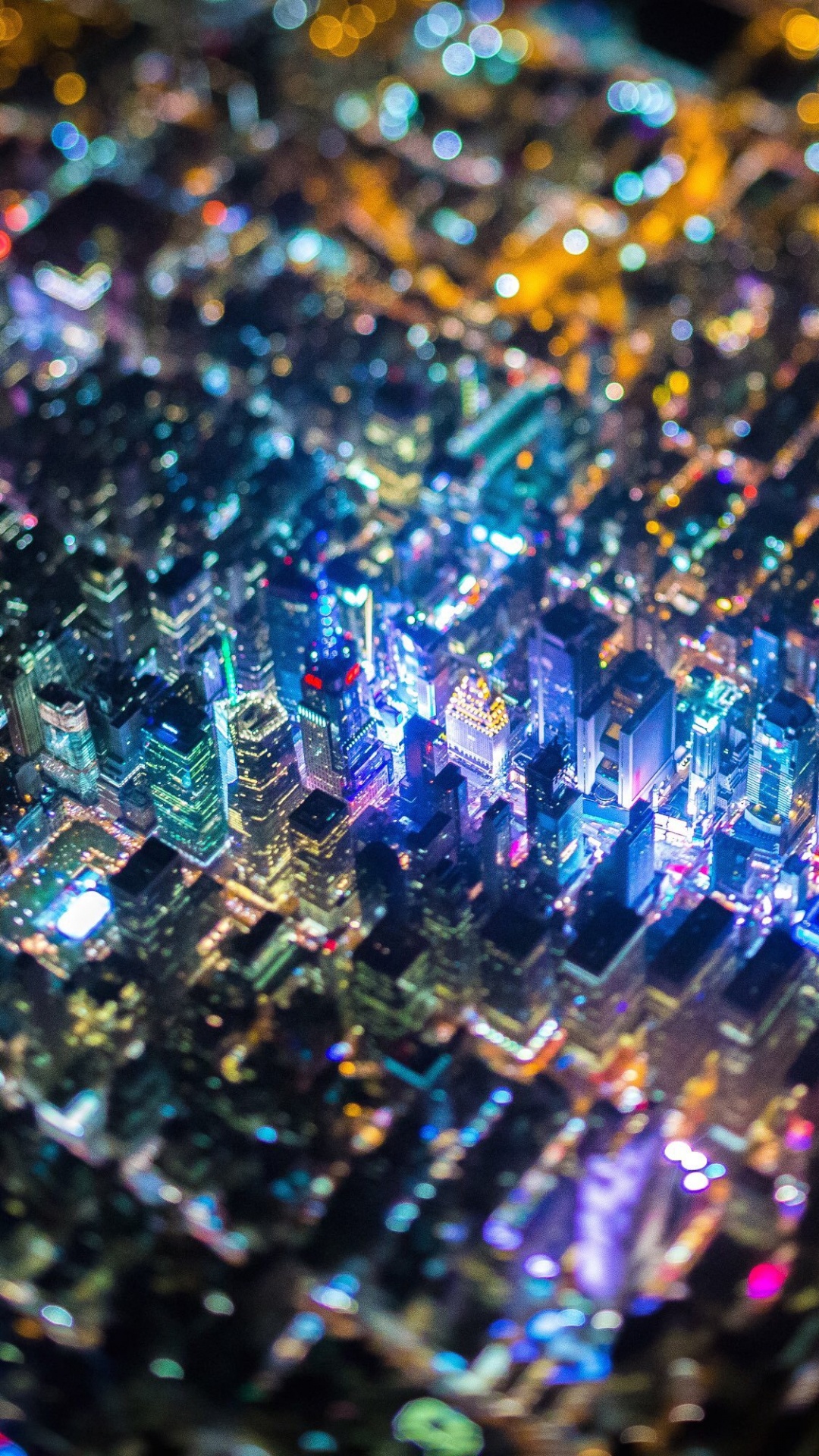 Bâtiments de la Ville Éclairés en Bleu et Noir Pendant la Nuit. Wallpaper in 1080x1920 Resolution