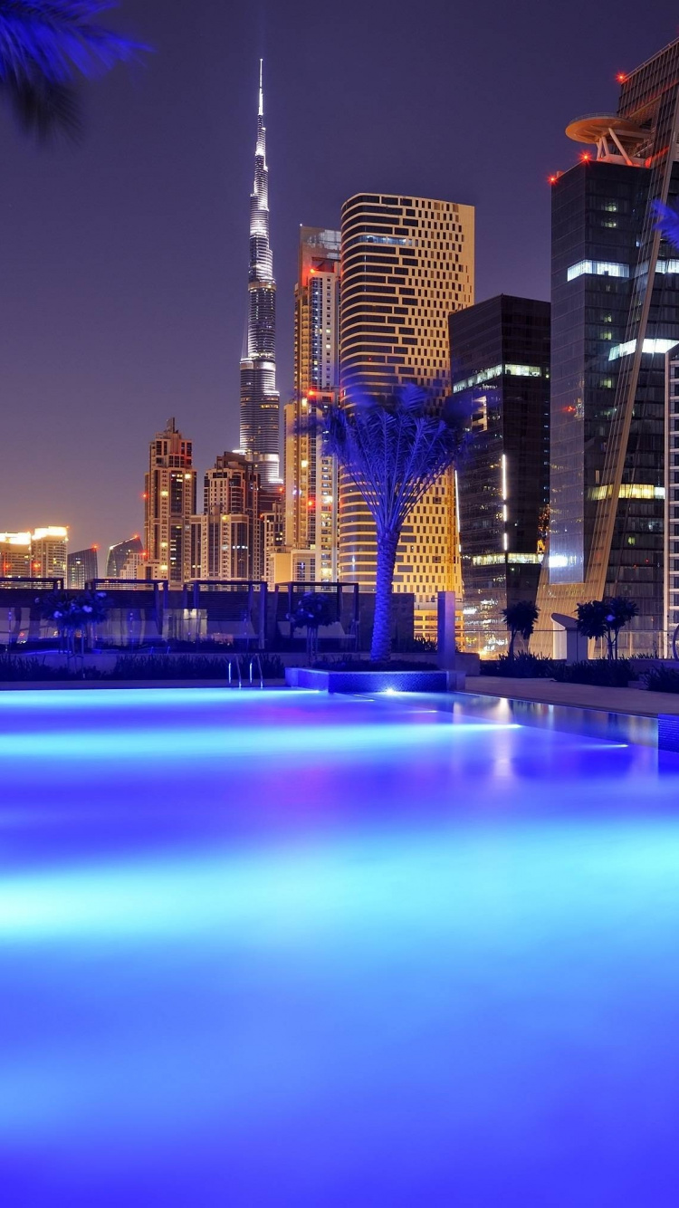 High Rise Buildings During Night Time. Wallpaper in 750x1334 Resolution