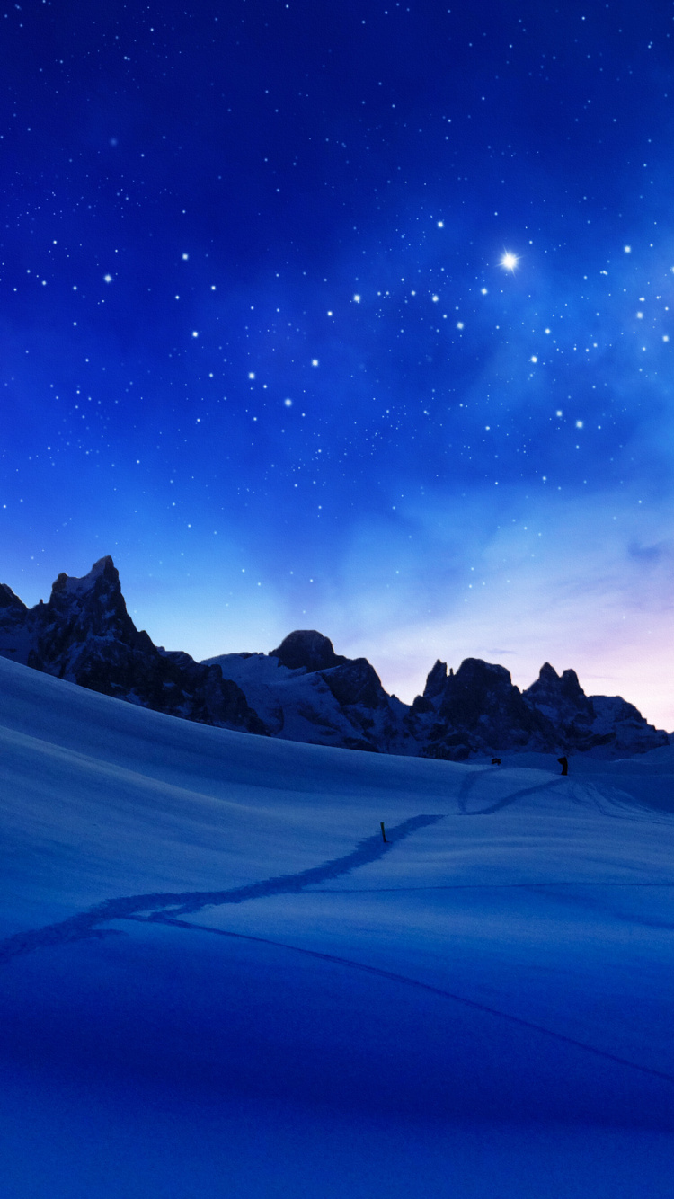 Nature, Blue, Atmosphère, Les Reliefs Montagneux, Hiver. Wallpaper in 750x1334 Resolution