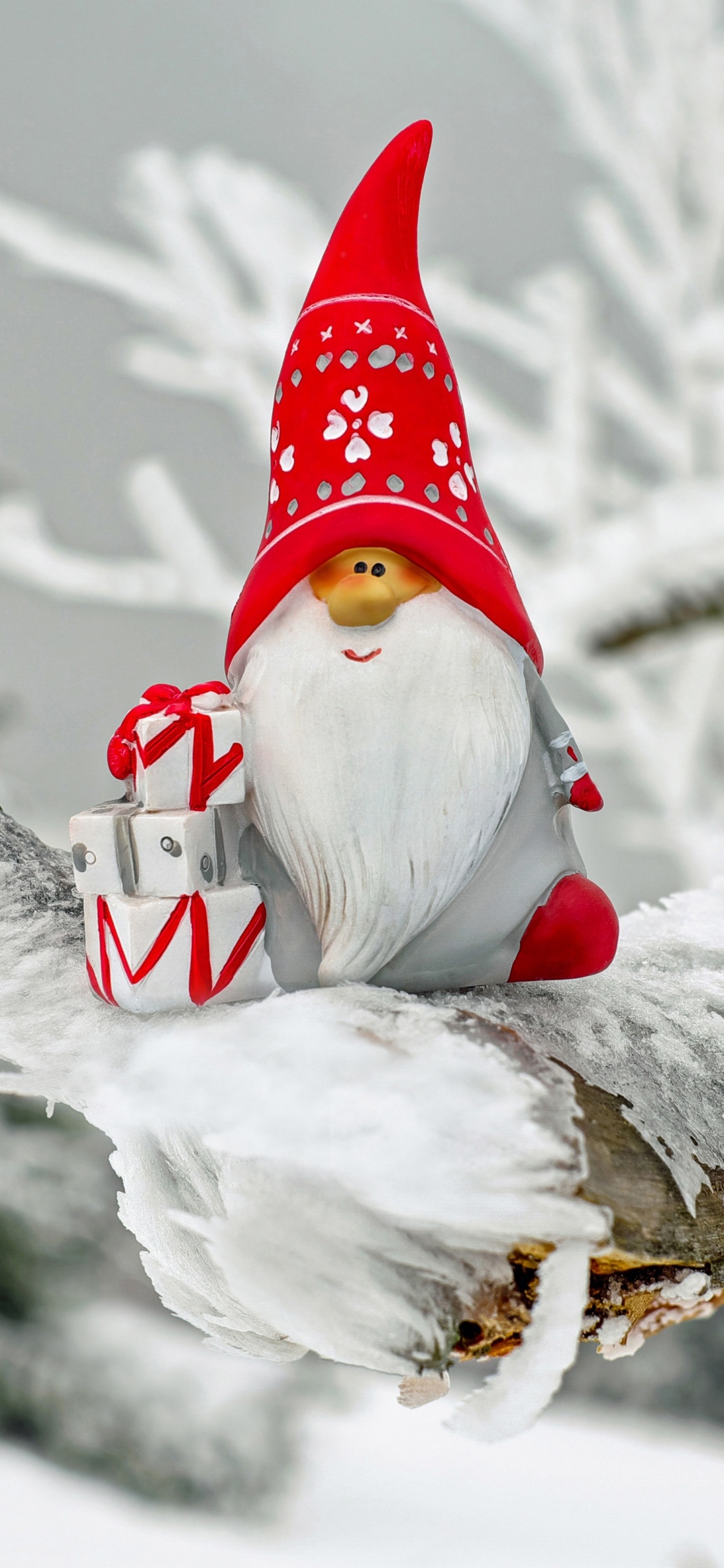 Santa Claus, Christmas Day, Winter, Snow, Freezing. Wallpaper in 1125x2436 Resolution