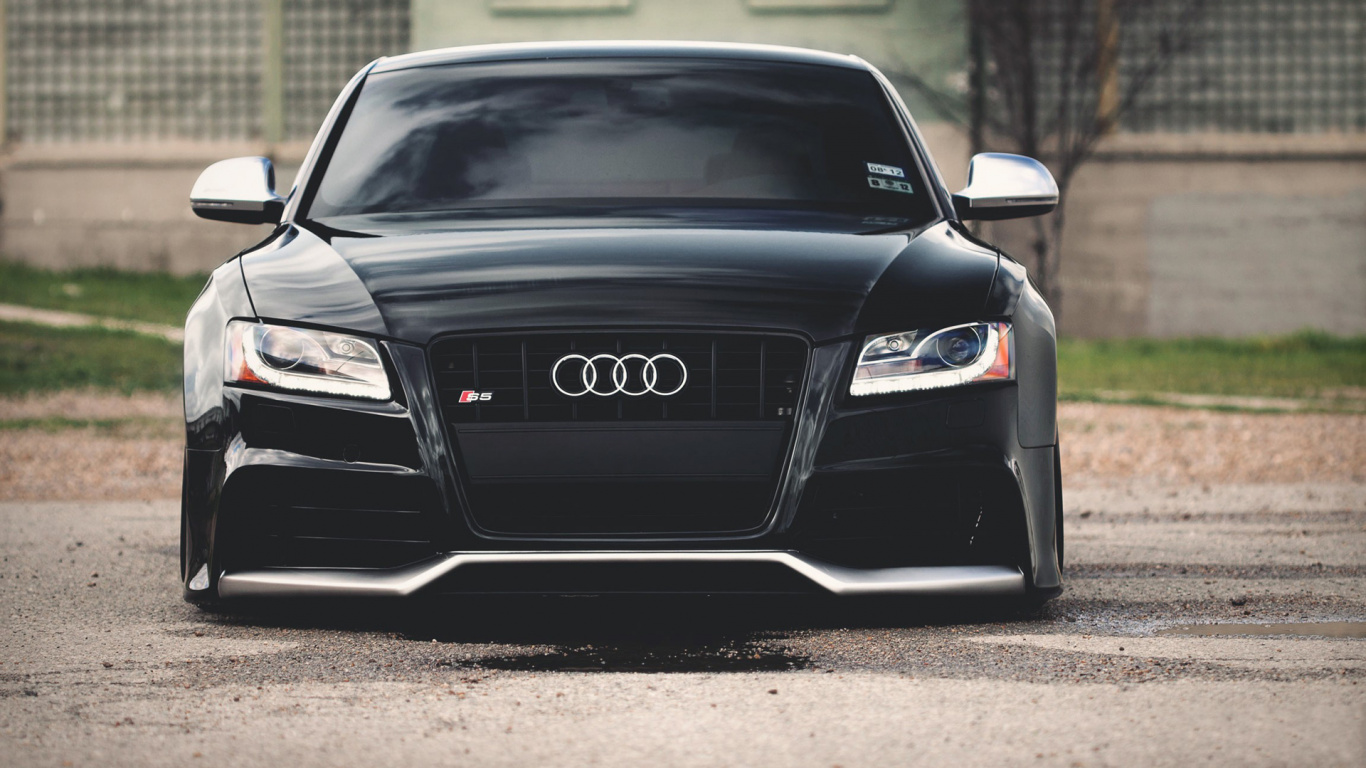 Black Mercedes Benz c Class. Wallpaper in 1366x768 Resolution