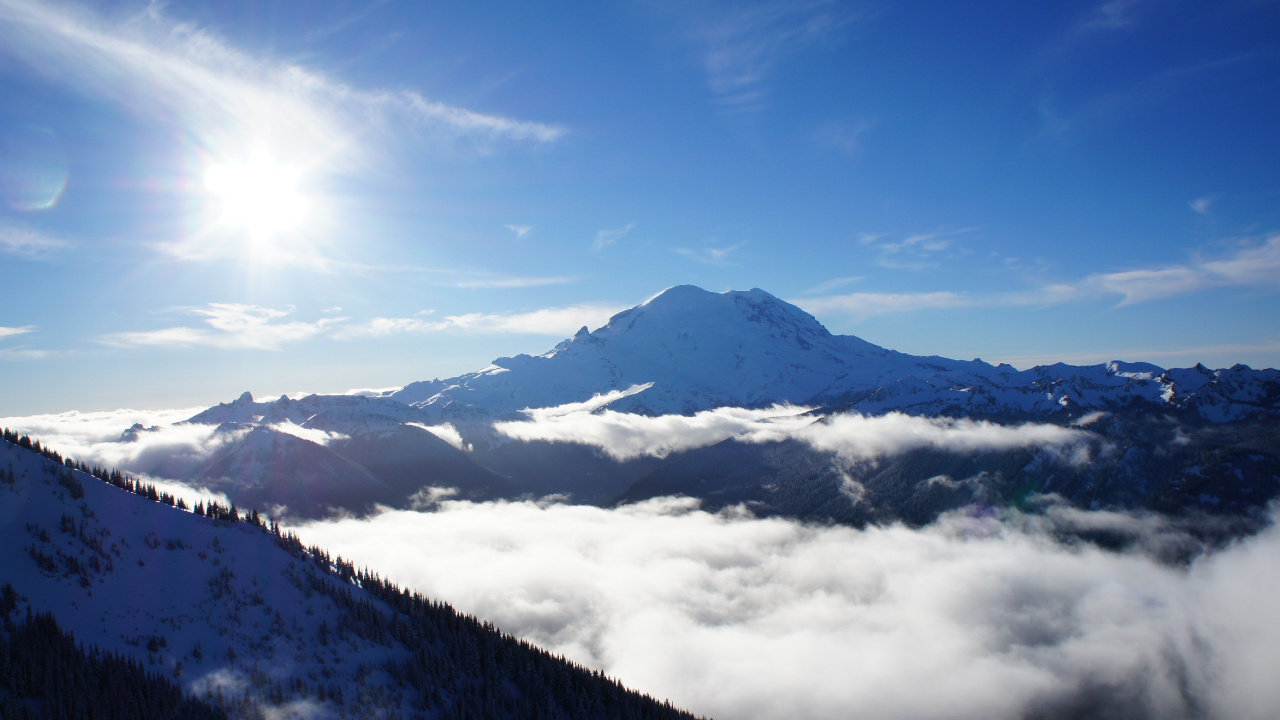 Crystal Mountain, Mountain, Alps, Summit, Mountainous Landforms. Wallpaper in 1280x720 Resolution