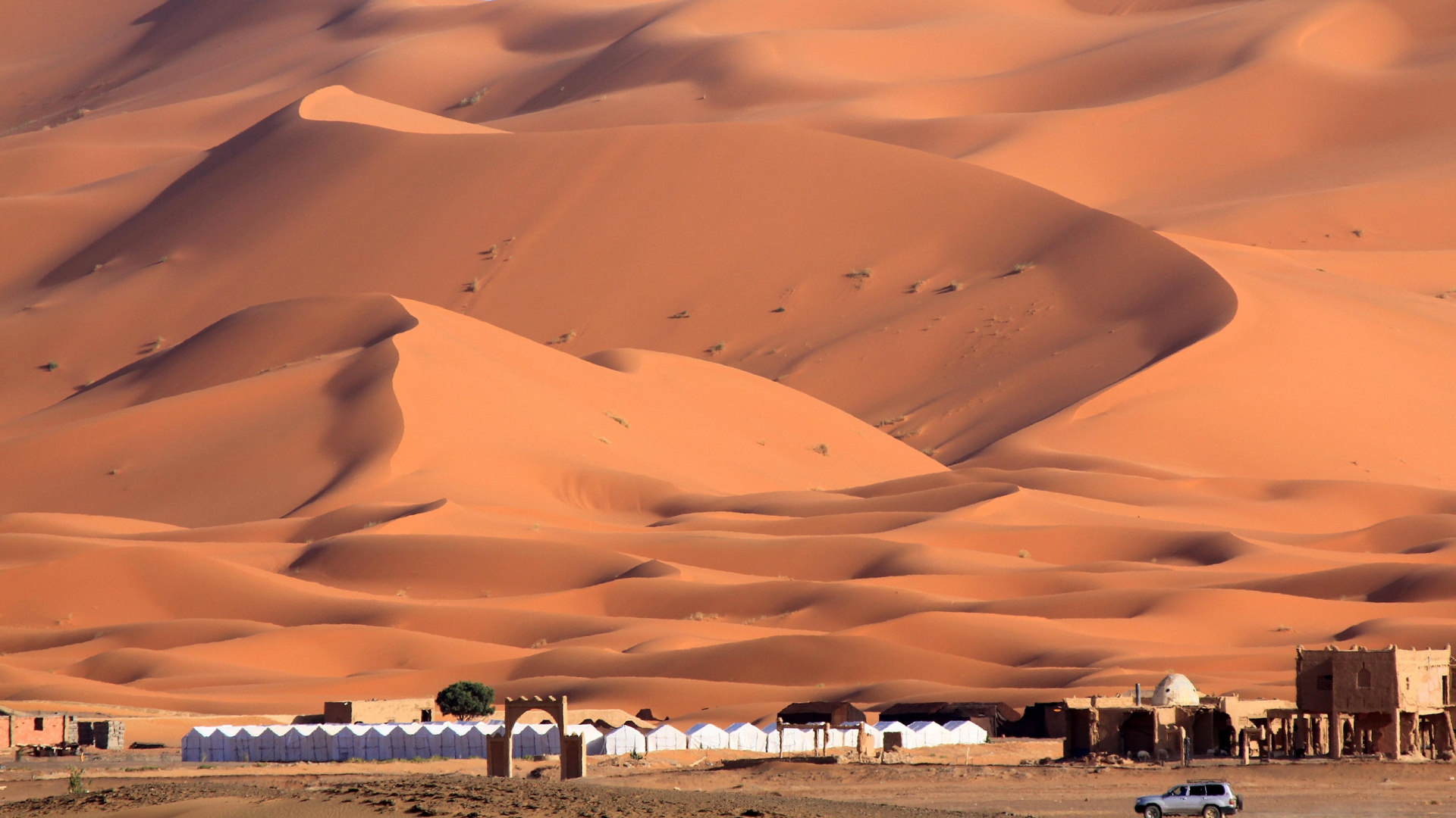 Erg, 风积地貌, 沙, 撒哈拉, 天空 壁纸 1920x1080 允许