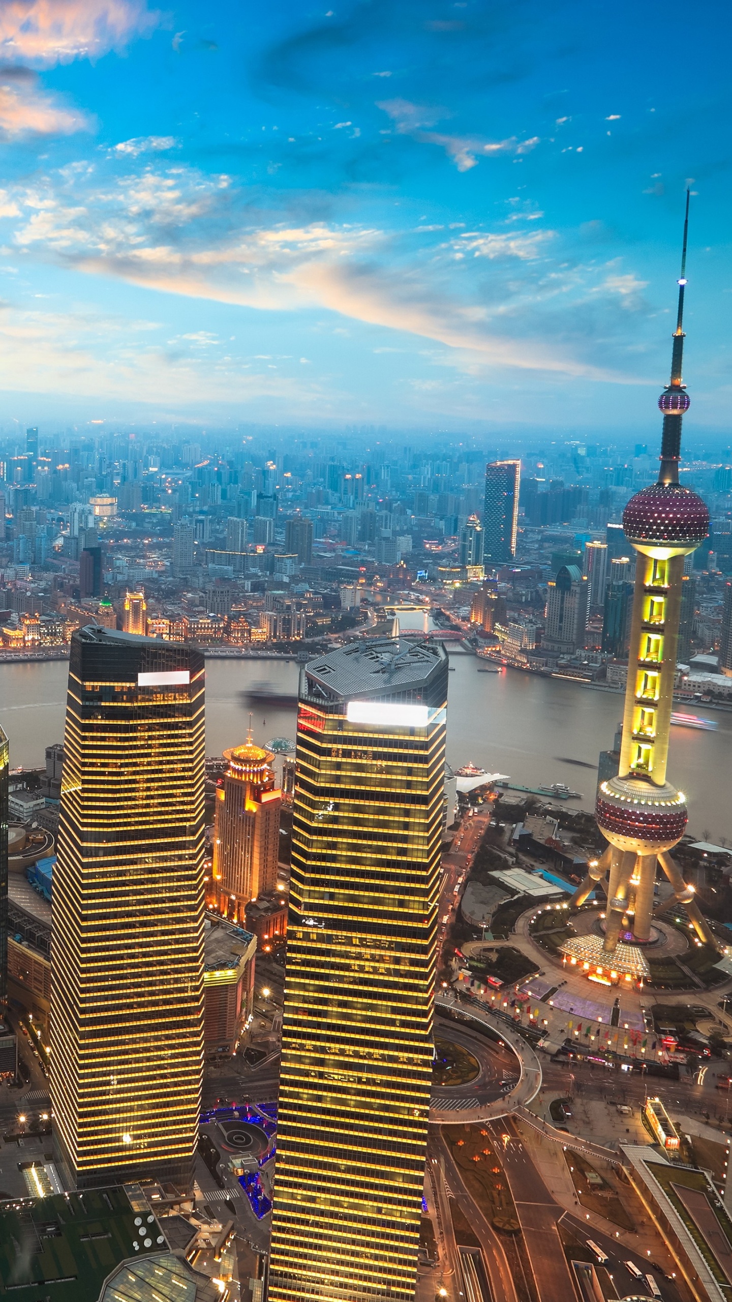 Aerial View of City Buildings During Daytime. Wallpaper in 1440x2560 Resolution