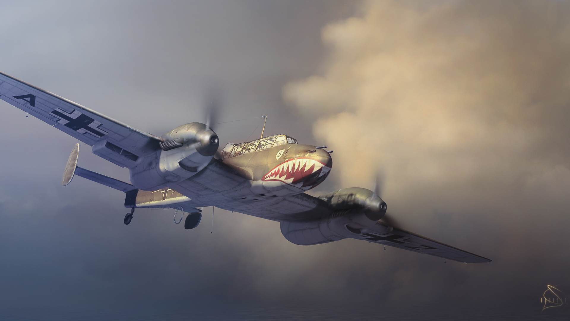 Gray and Red Jet Plane. Wallpaper in 1920x1080 Resolution