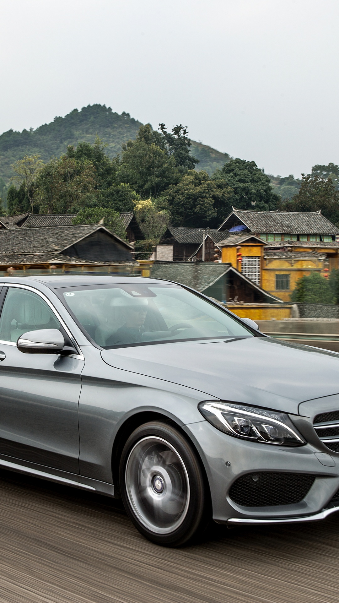 Silver Mercedes Benz Coupe on Road During Daytime. Wallpaper in 1080x1920 Resolution