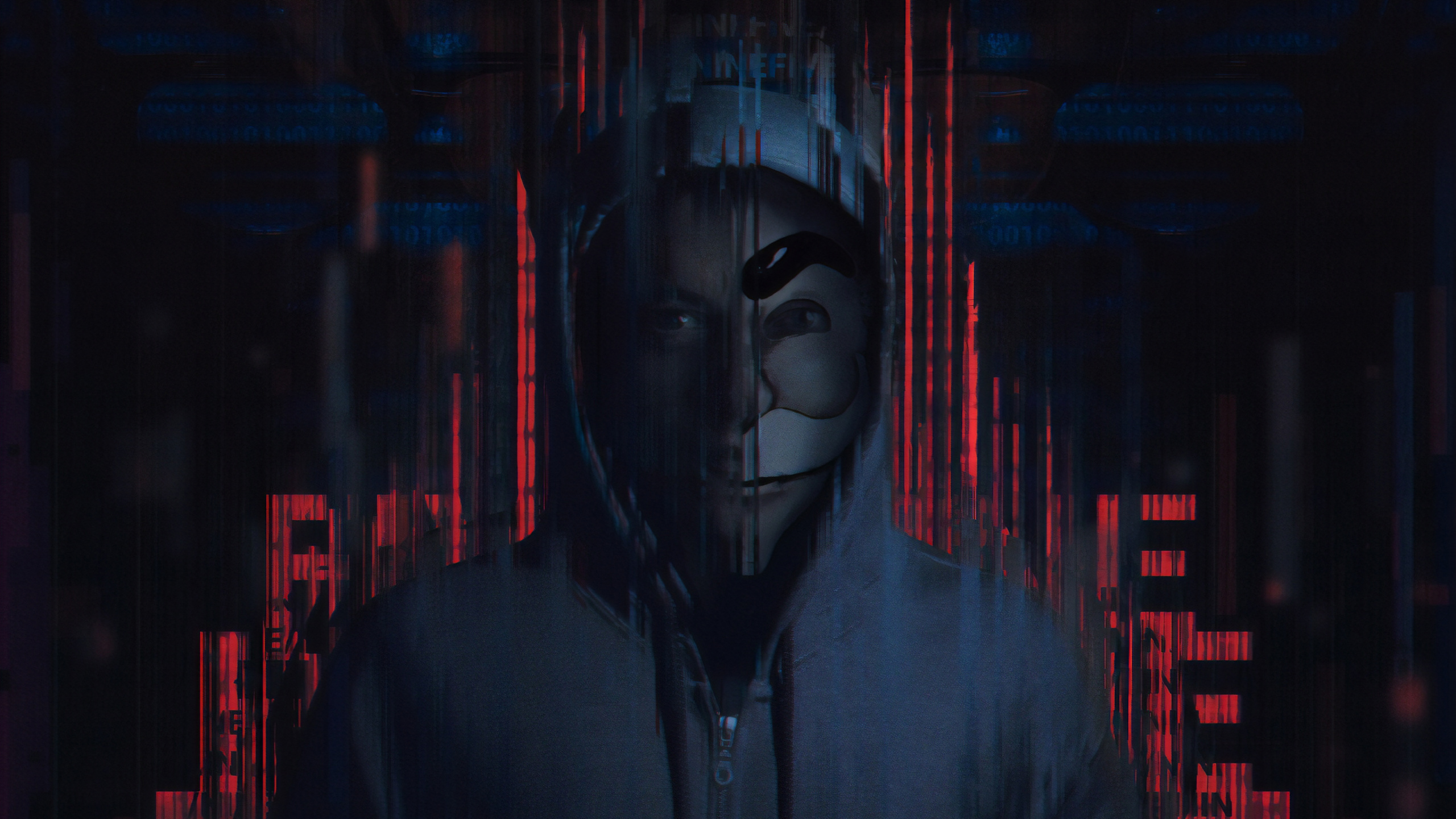 Mr Robot - Season 3, USA Network, Darkness, Fiction, Digital Compositing. Wallpaper in 2560x1440 Resolution