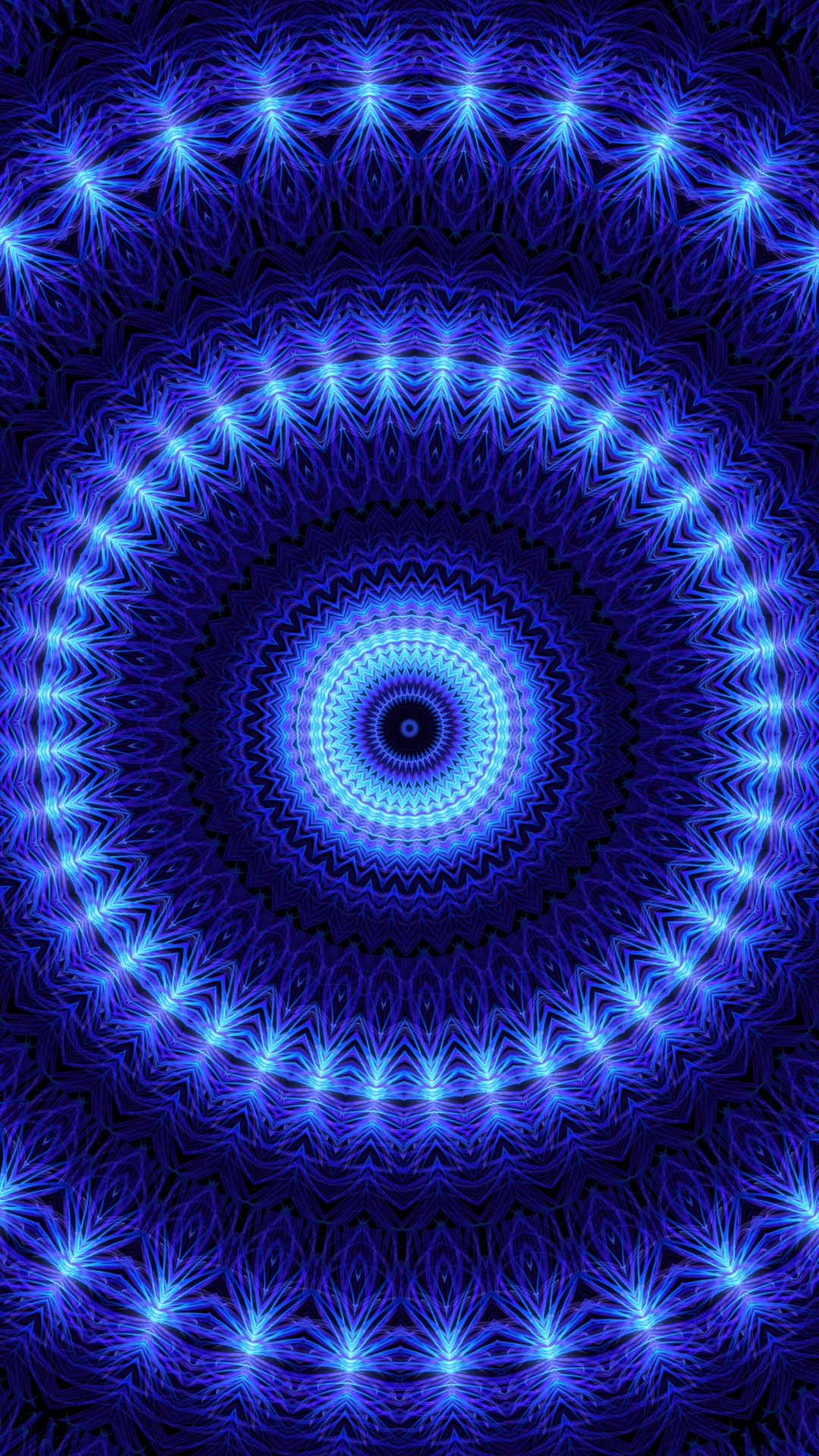 Luz Redonda Azul y Negra. Wallpaper in 1080x1920 Resolution